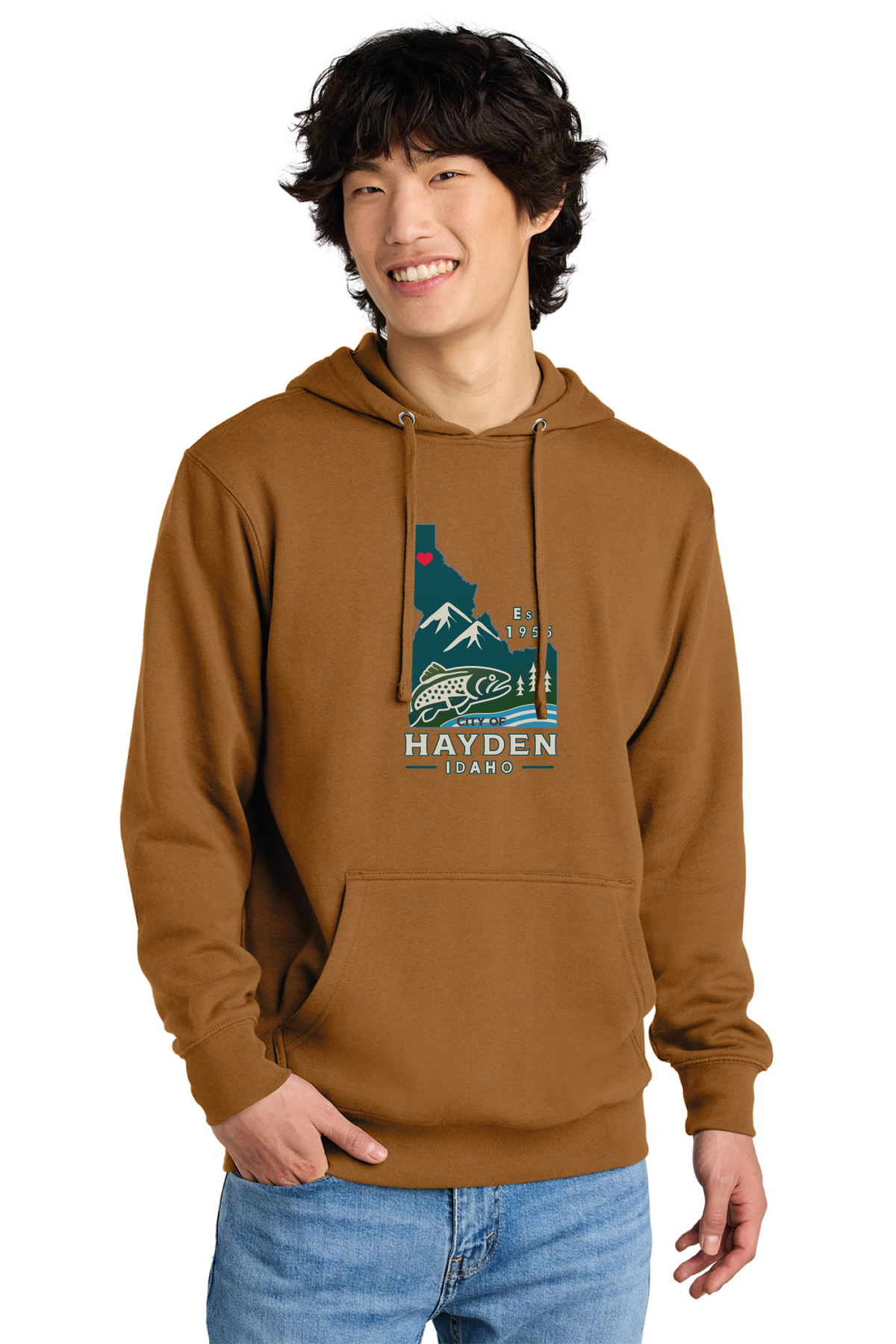 District - District V.I.T. Fleece Hoodie DT6100 - Hayden Logowear - Hayden Lake Trout - Retail Store - Digital Print - #28419