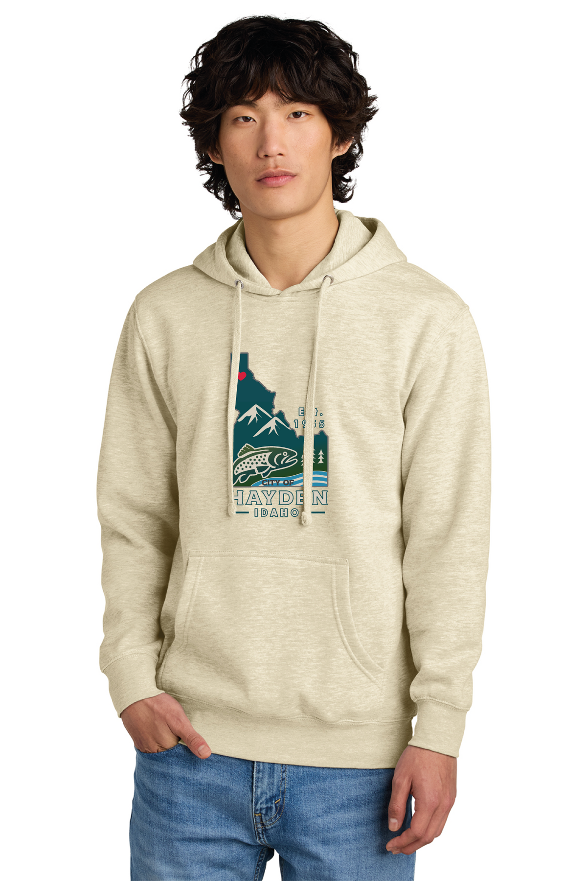 District - District V.I.T. Fleece Hoodie DT6100 - Hayden Logowear - Hayden Lake Trout - Retail Store - Digital Print - #28419