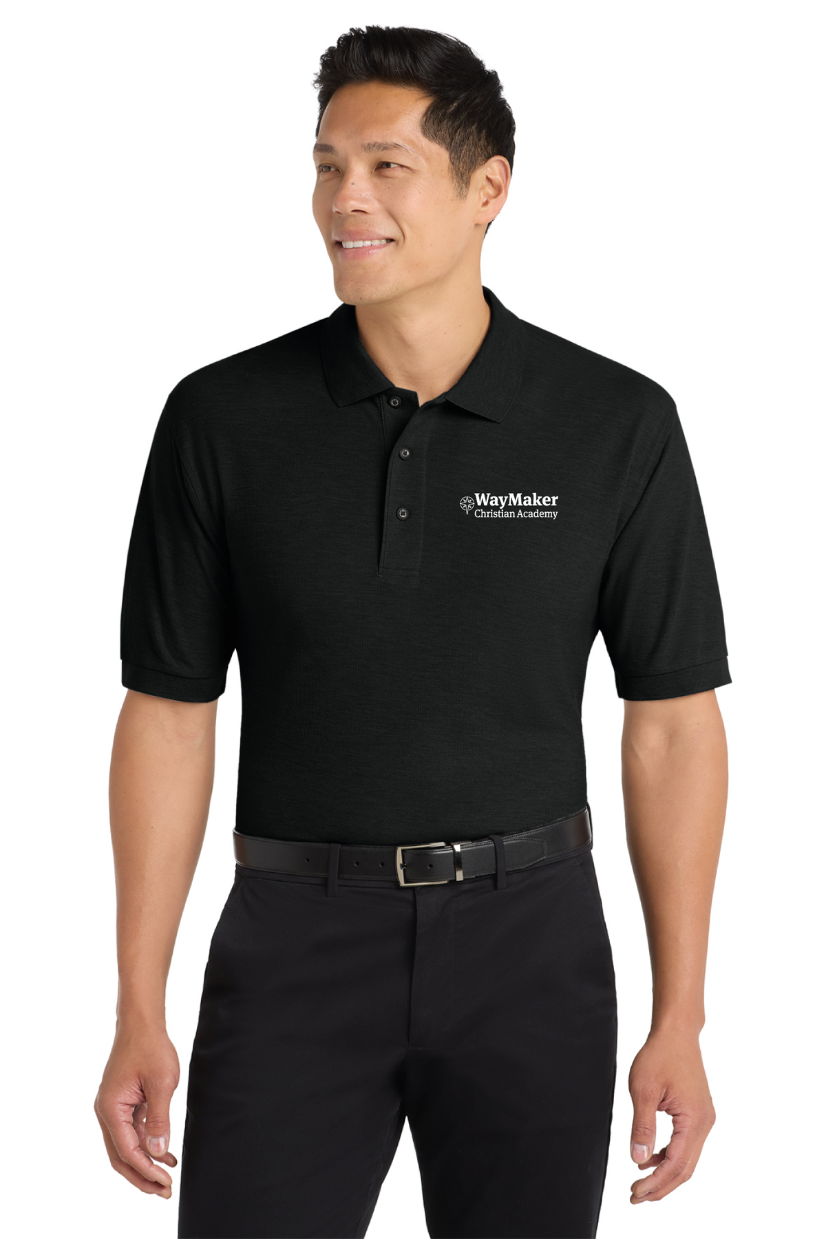 Port Authority - Port Authority Silk Touch Polo K500 - WayMaker - School Store - Transfer Screen Print - #28457
