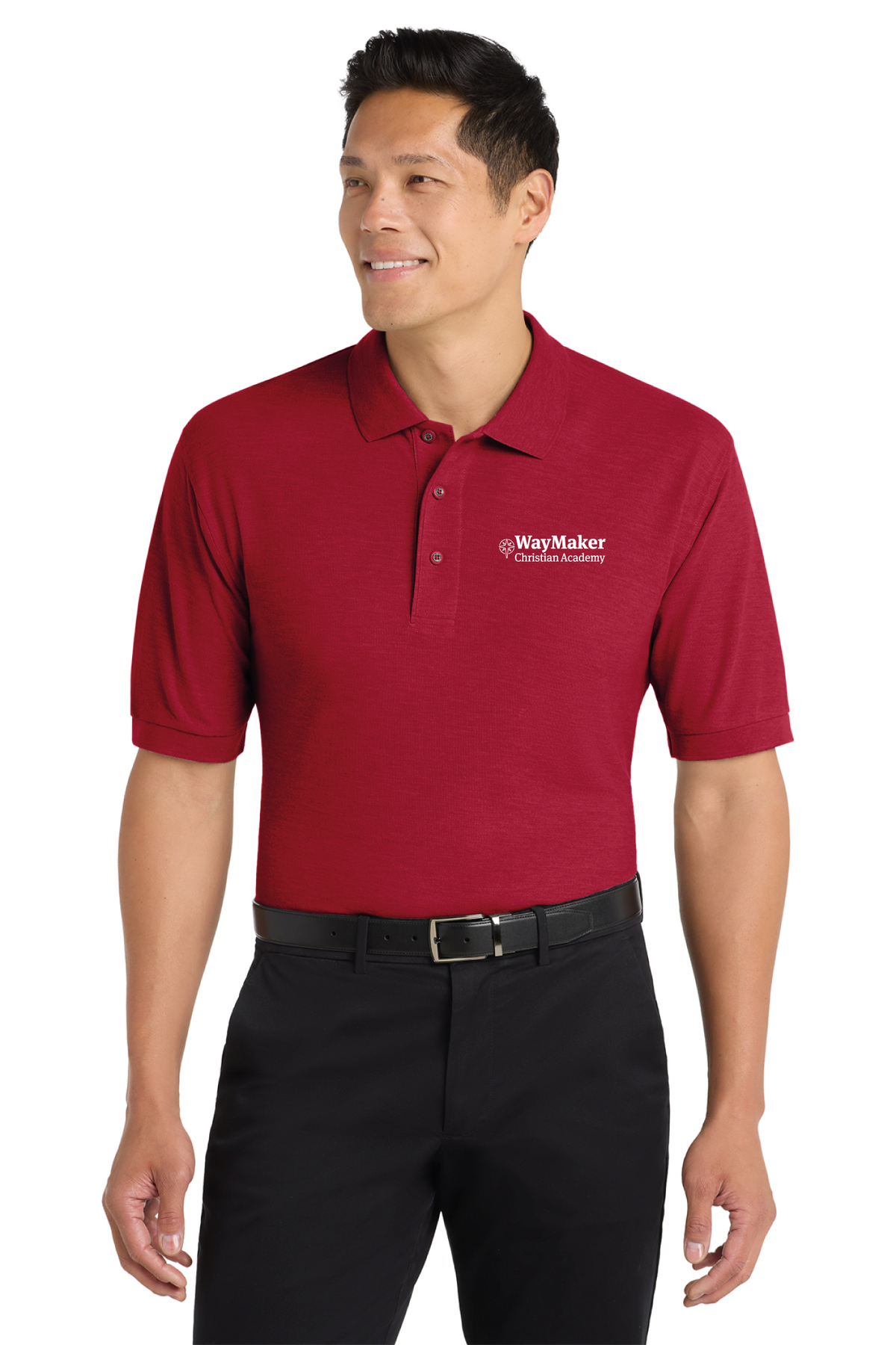 Port Authority - Port Authority Silk Touch Polo K500 - WayMaker - School Store - Transfer Screen Print - #28457