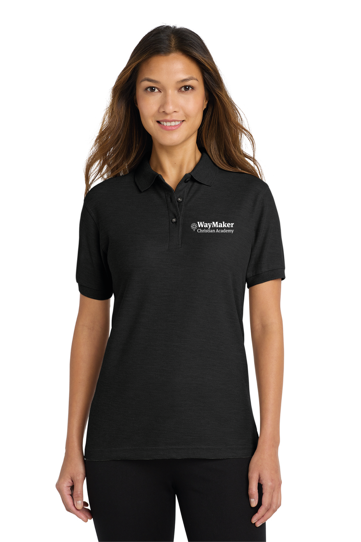 Port Authority - Port Authority Women&#39;s Silk Touch Polo. L500 - WayMaker - School Store - Transfer Screen Print - #28457