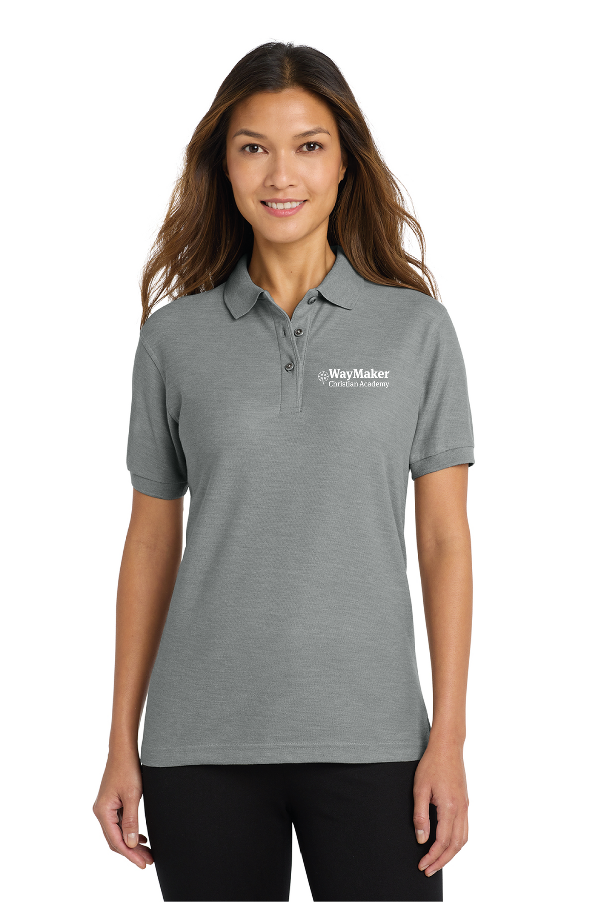 Port Authority - Port Authority Women&#39;s Silk Touch Polo. L500 - WayMaker - School Store - Transfer Screen Print - #28457