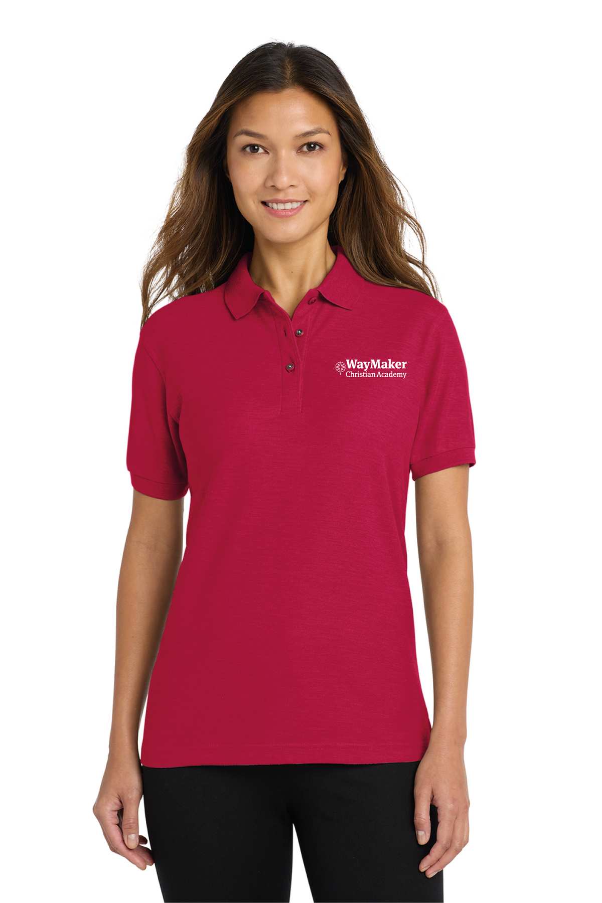 Port Authority - Port Authority Women&#39;s Silk Touch Polo. L500 - WayMaker - School Store - Transfer Screen Print - #28457