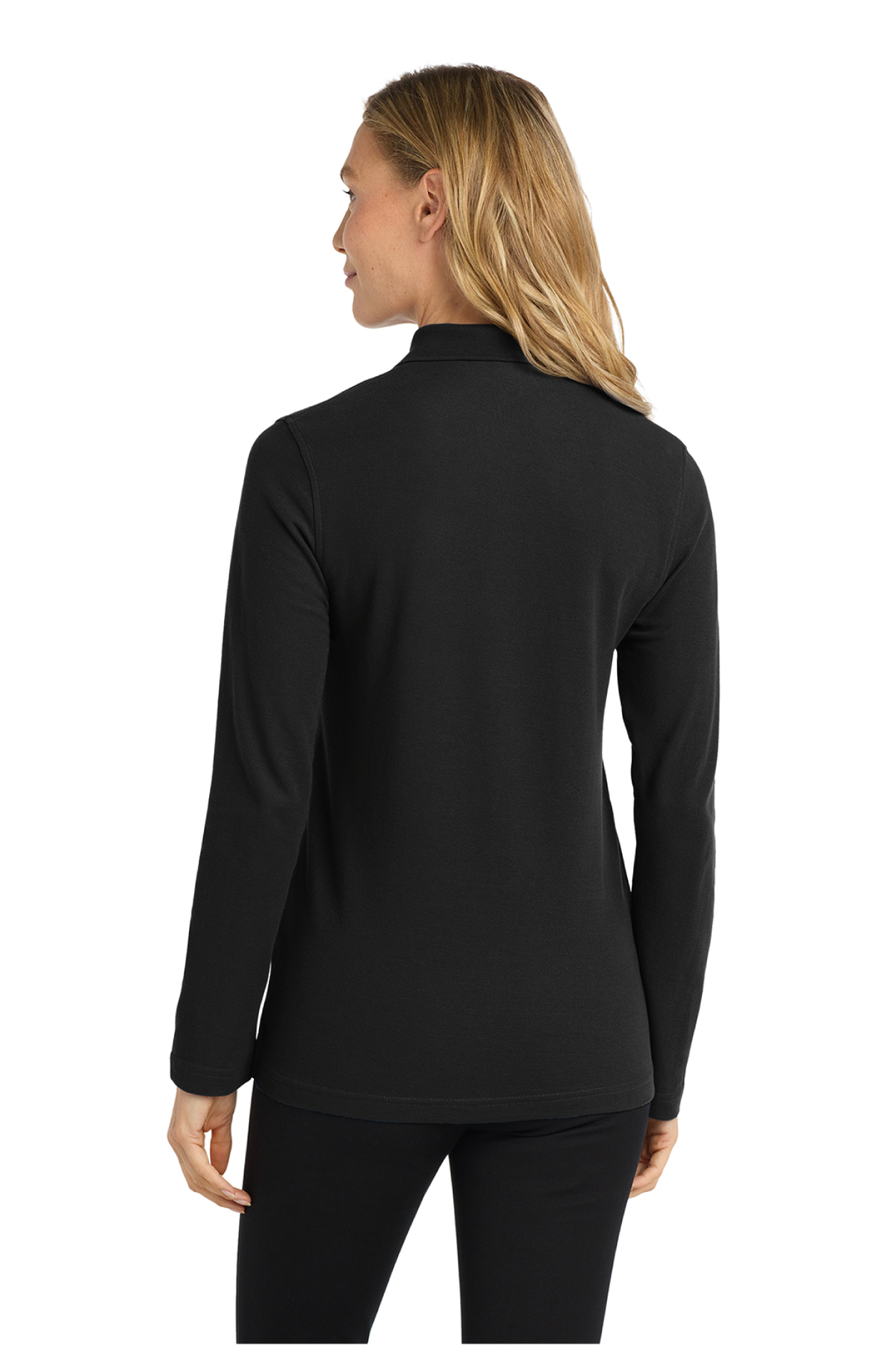 Port Authority - Port Authority Women&#39;s Silk Touch Long Sleeve Polo. L500LS - WayMaker - School Store - Transfer Screen Print - #28457