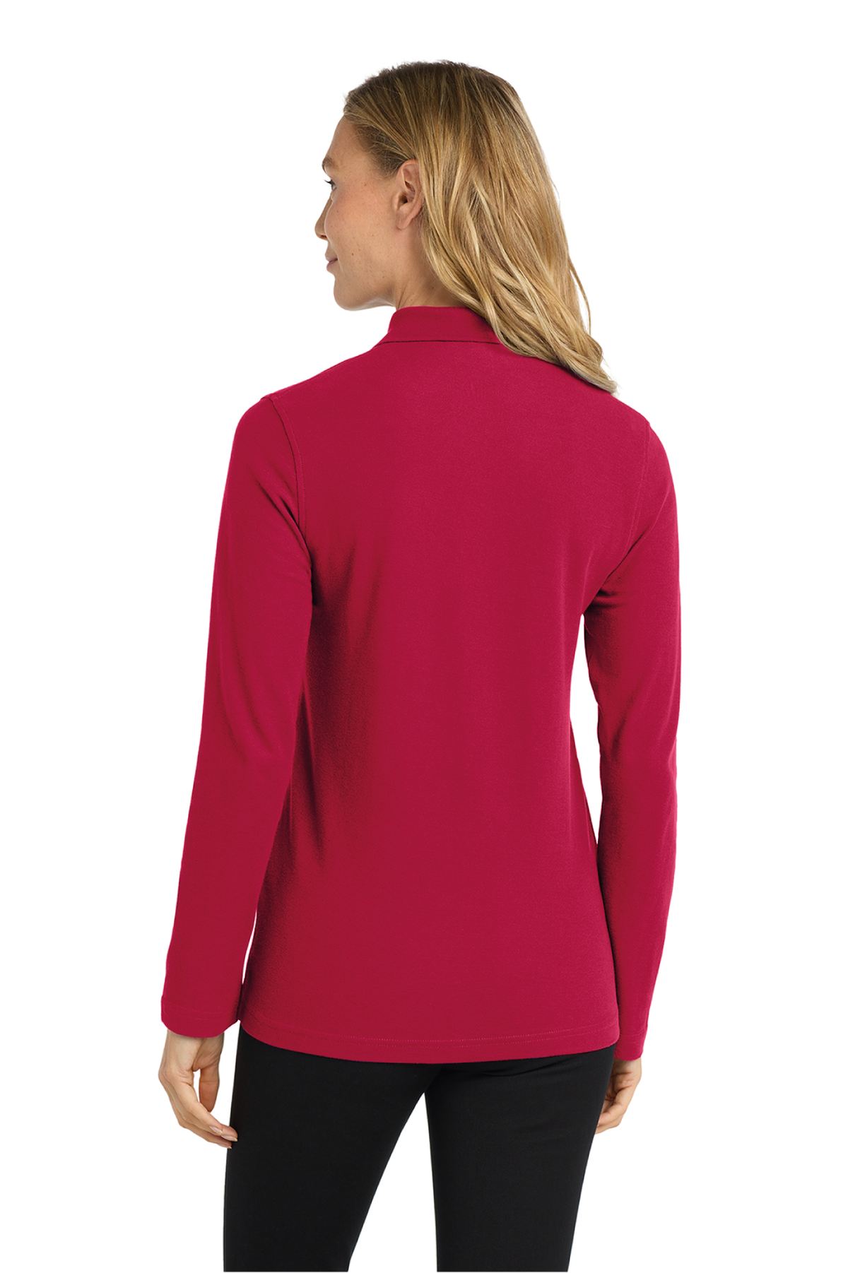 Port Authority - Port Authority Women&#39;s Silk Touch Long Sleeve Polo. L500LS - WayMaker - School Store - Transfer Screen Print - #28457