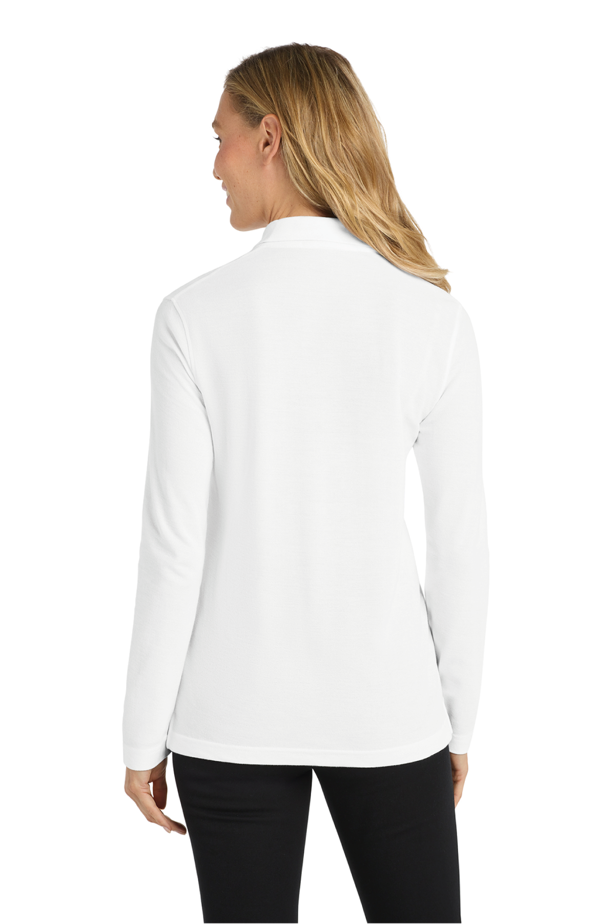 Port Authority - Port Authority Women&#39;s Silk Touch Long Sleeve Polo. L500LS - WayMaker - School Store - Transfer Screen Print - #28457