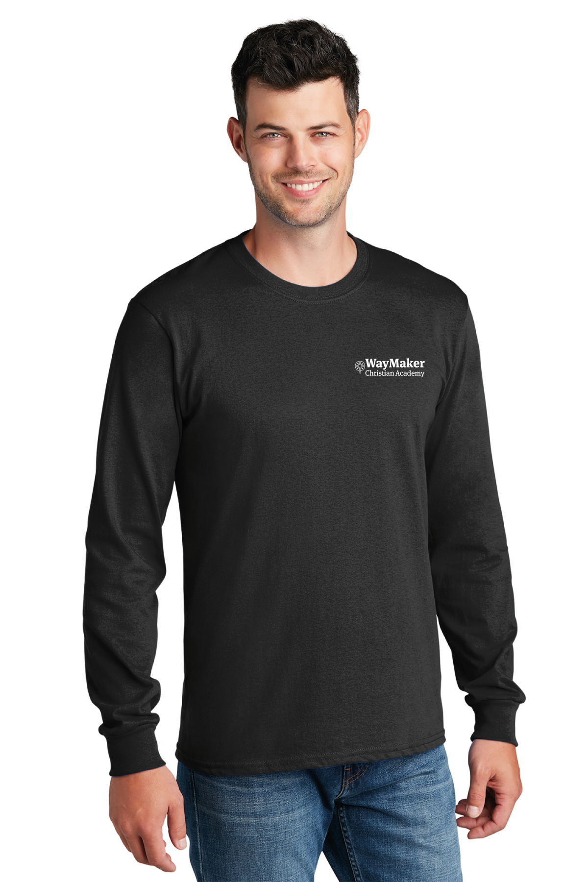 Port &amp; Company - Port &amp; Co Long Sleeve Core Cotton Tee. PC54LS - WayMaker - School Store - Transfer Screen Print - #28457
