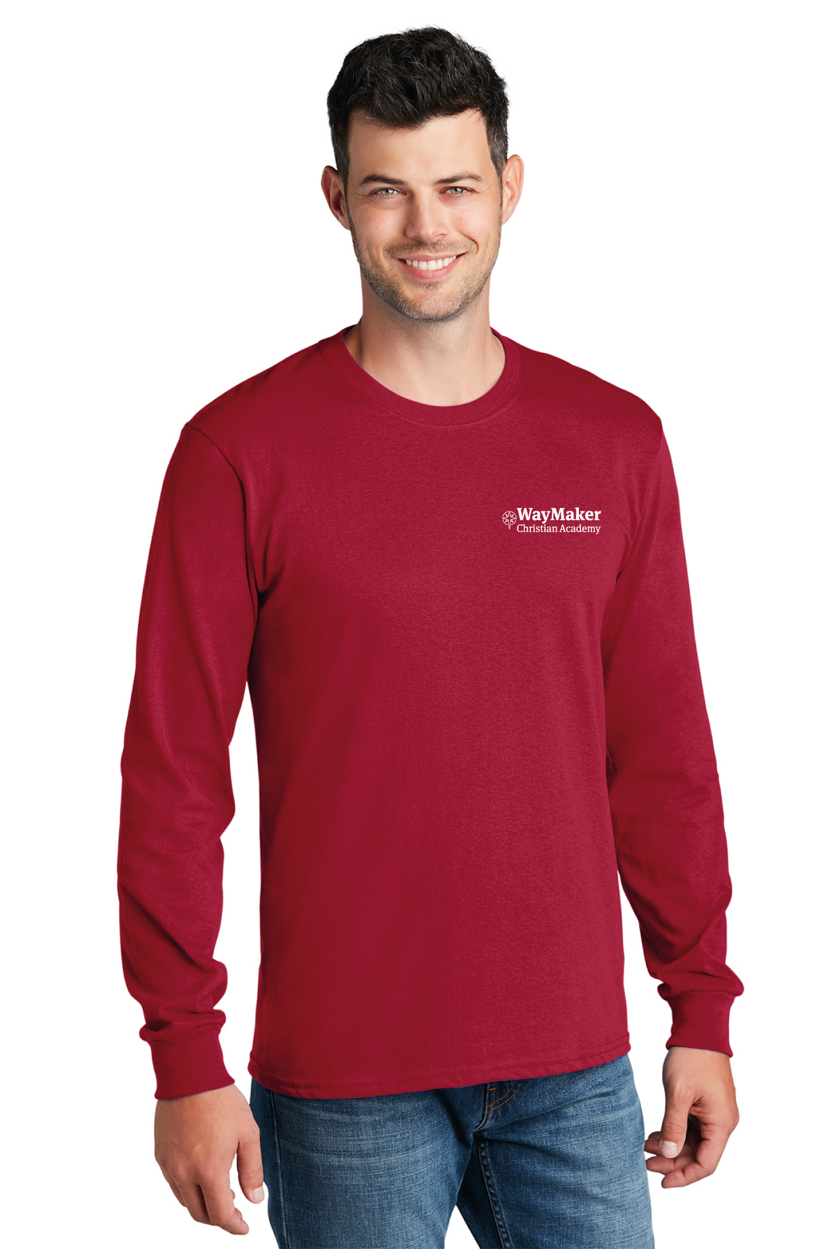 Port &amp; Company - Port &amp; Co Long Sleeve Core Cotton Tee. PC54LS - WayMaker - School Store - Transfer Screen Print - #28457