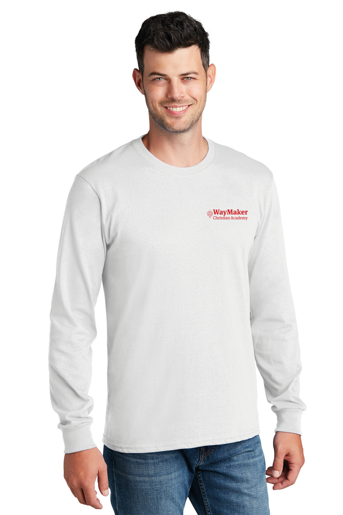 Port &amp; Company - Port &amp; Co Long Sleeve Core Cotton Tee. PC54LS - WayMaker - School Store - Transfer Screen Print - #28457