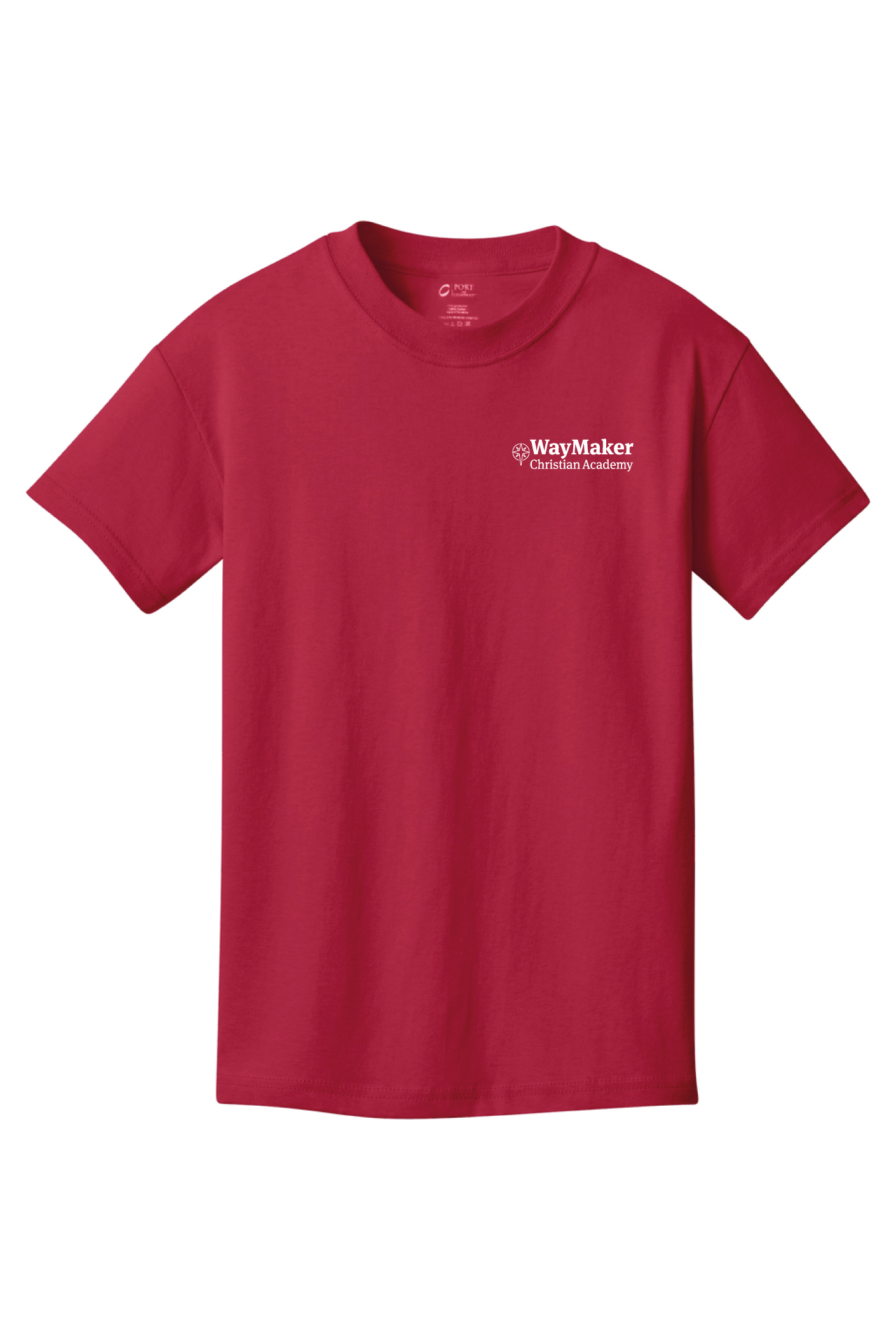 Port & Company - Port & Co Youth Core Cotton Tee. PC54Y- WayMaker - School Store - Transfer Screen Print - #28457