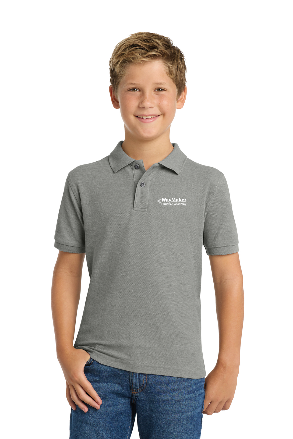 Port Authority - Port Authority Youth Silk Touch Polo. Y500 - WayMaker - School Store - Transfer Screen Print - #28457