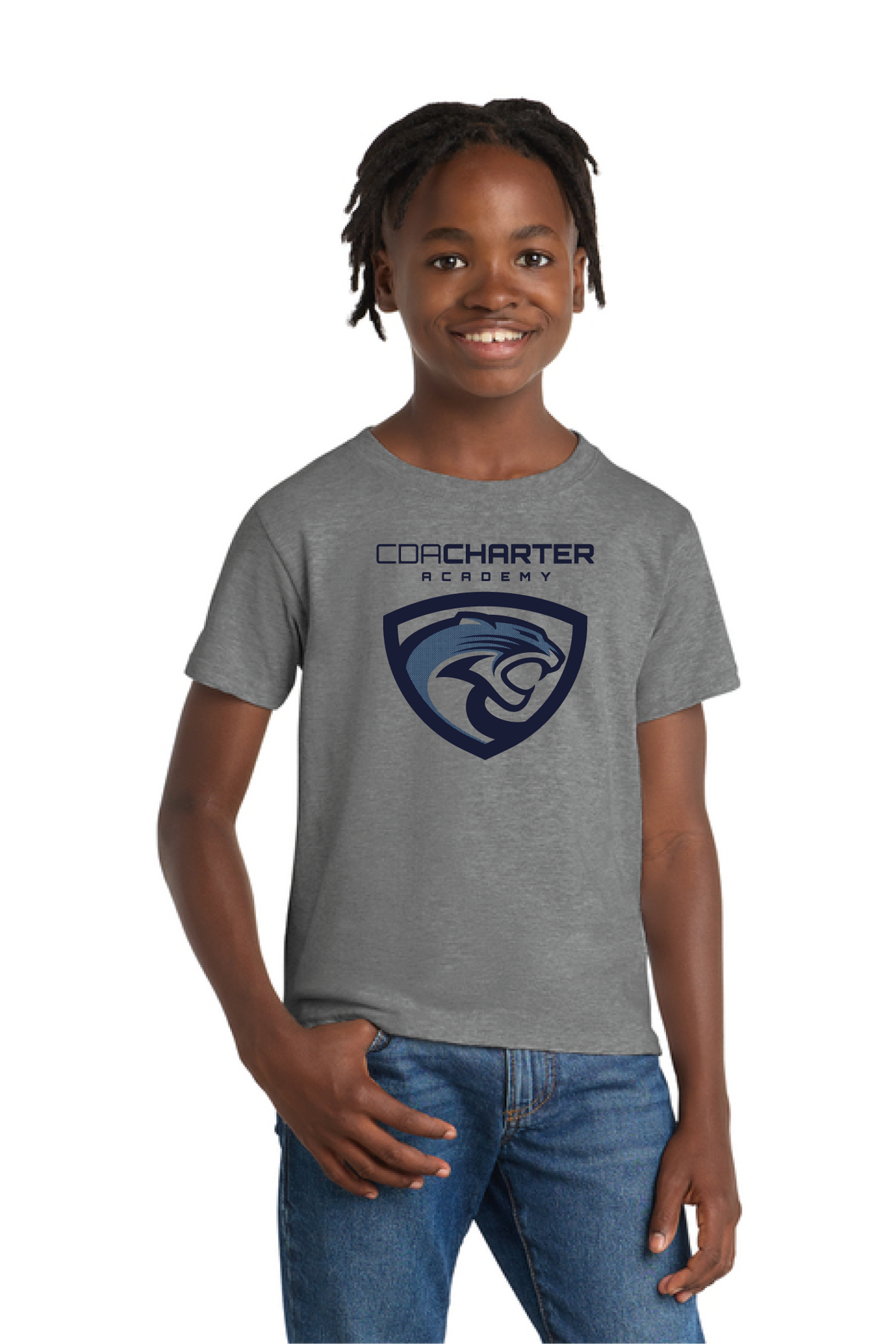 PC61Y - Port & Co Youth Essential Tee - CDA Charter Academy - School Store - Transfer Screen Print - #28752
