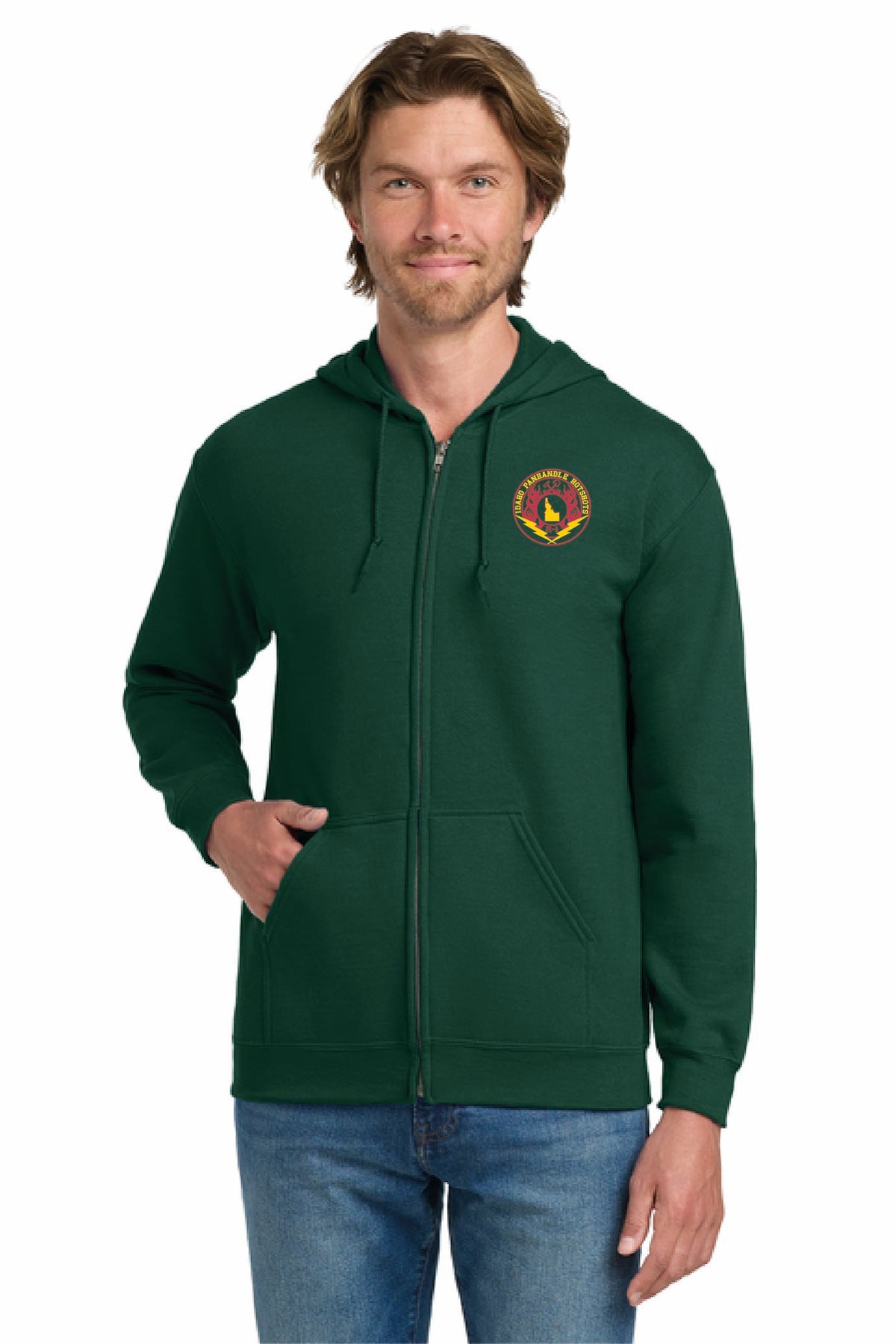 18600 - Unisex Heavy Blend™ Full-Zip Hooded Sweatshirt - USFS Idaho Panhandle Hotshots - Logowear Store - Screen Print - #29118