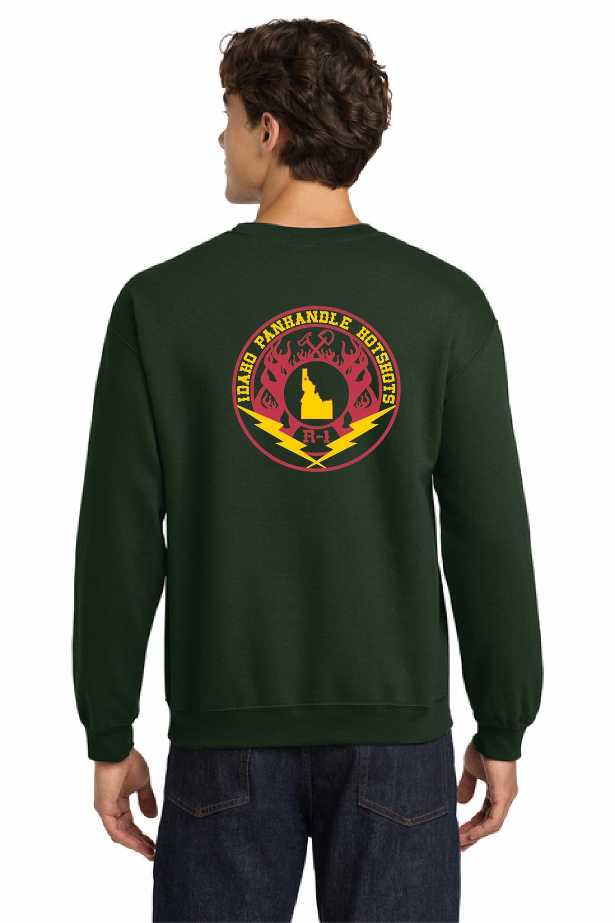 18000 - Gildan Heavy Blend Crewneck Sweatshirt - USFS Idaho Panhandle Hotshots - Logowear Store - Screen Print - #29118