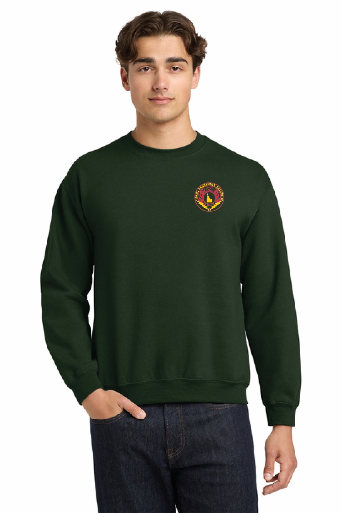 18000 - Gildan Heavy Blend Crewneck Sweatshirt - USFS Idaho Panhandle Hotshots - Logowear Store - Screen Print - #29118