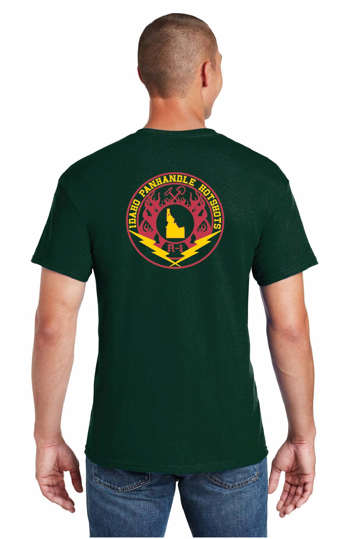 8000 - Gildan - DryBlend 50 Cotton/50 Poly T-Shirt - USFS Idaho Panhandle Hotshots - Logowear Store - Screen Print - #29118