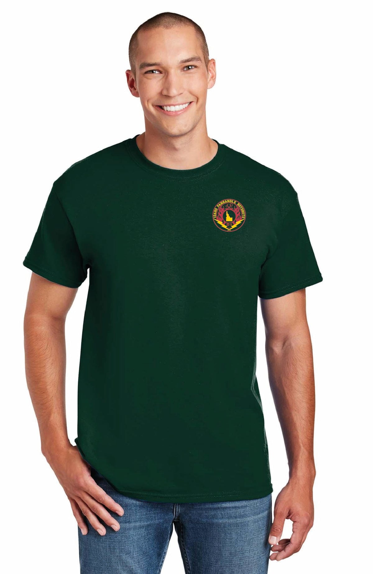 8000 - Gildan - DryBlend 50 Cotton/50 Poly T-Shirt - USFS Idaho Panhandle Hotshots - Logowear Store - Screen Print - #29118