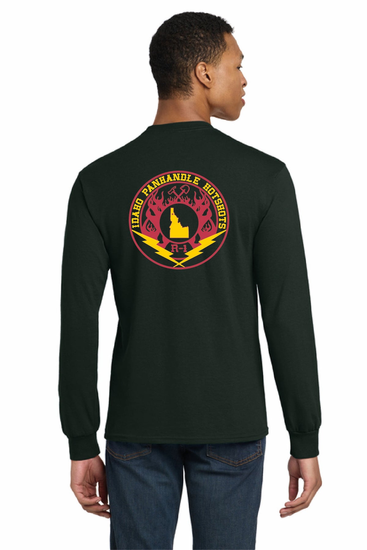 8400 - Gildan - DryBlend 50 Cotton/50 Poly Long Sleeve T-Shirt - USFS Idaho Panhandle Hotshots - Logowear Store - Screen Print - #29118
