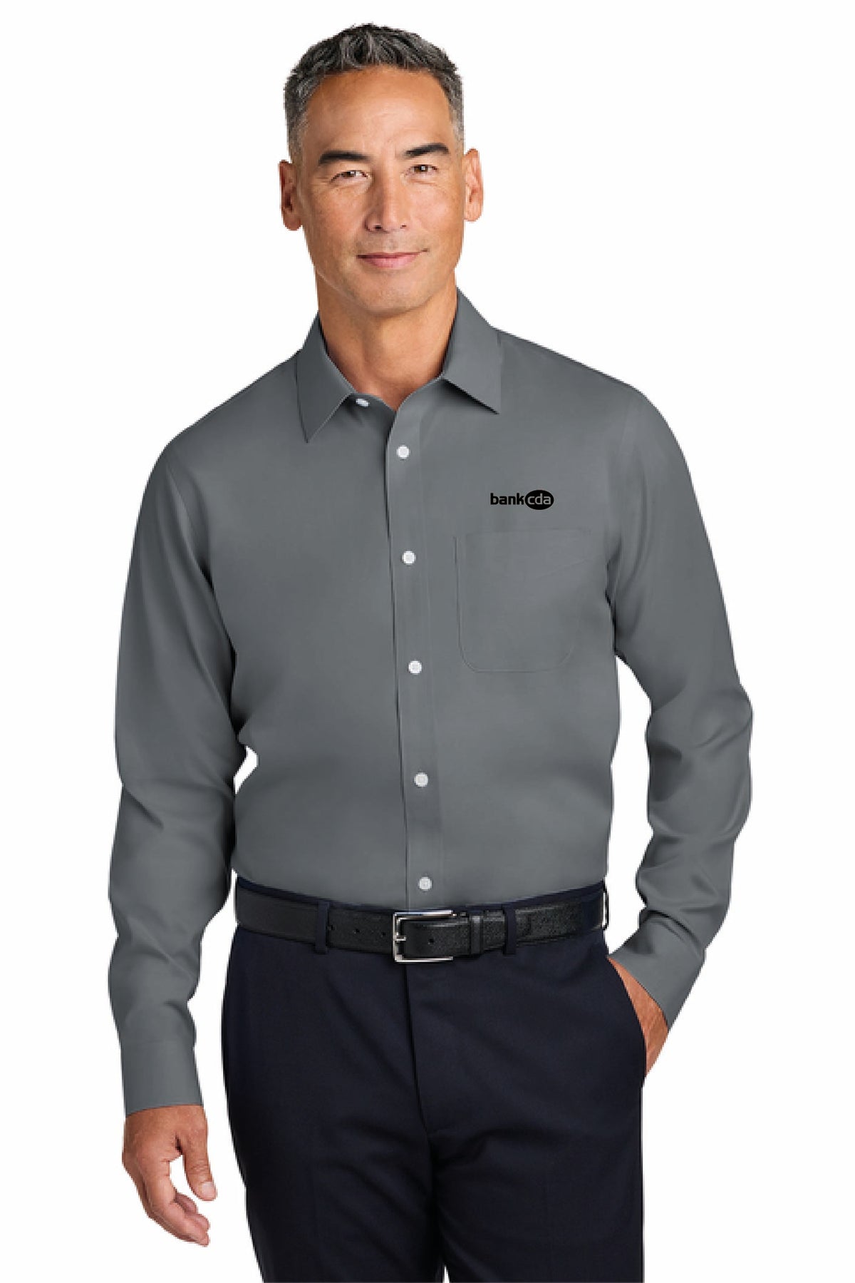 BB18012 - Brooks Brothers Wrinkle-Free Stretch Pinpoint Spread Collar Shirt - BankCDA - Logowear Store - Embroidery - #29162