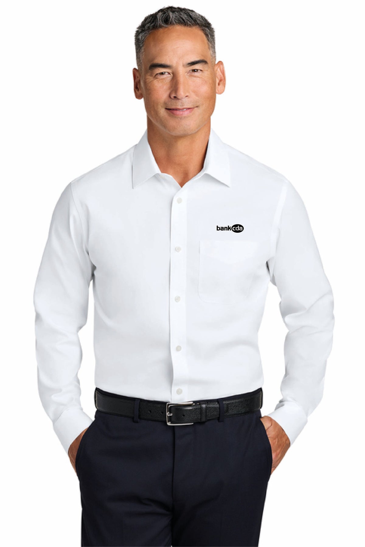 BB18012 - Brooks Brothers Wrinkle-Free Stretch Pinpoint Spread Collar Shirt - BankCDA - Logowear Store - Embroidery - #29162