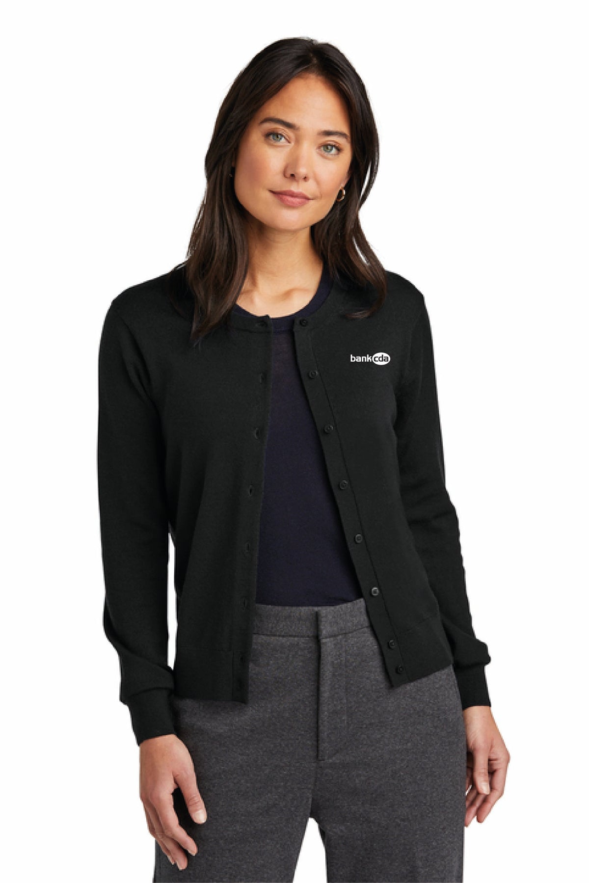 BB18413 - Brooks Brothers Women's Washable Merino Cardigan Sweater - BankCDA - Logowear Store - Embroidery - #29162