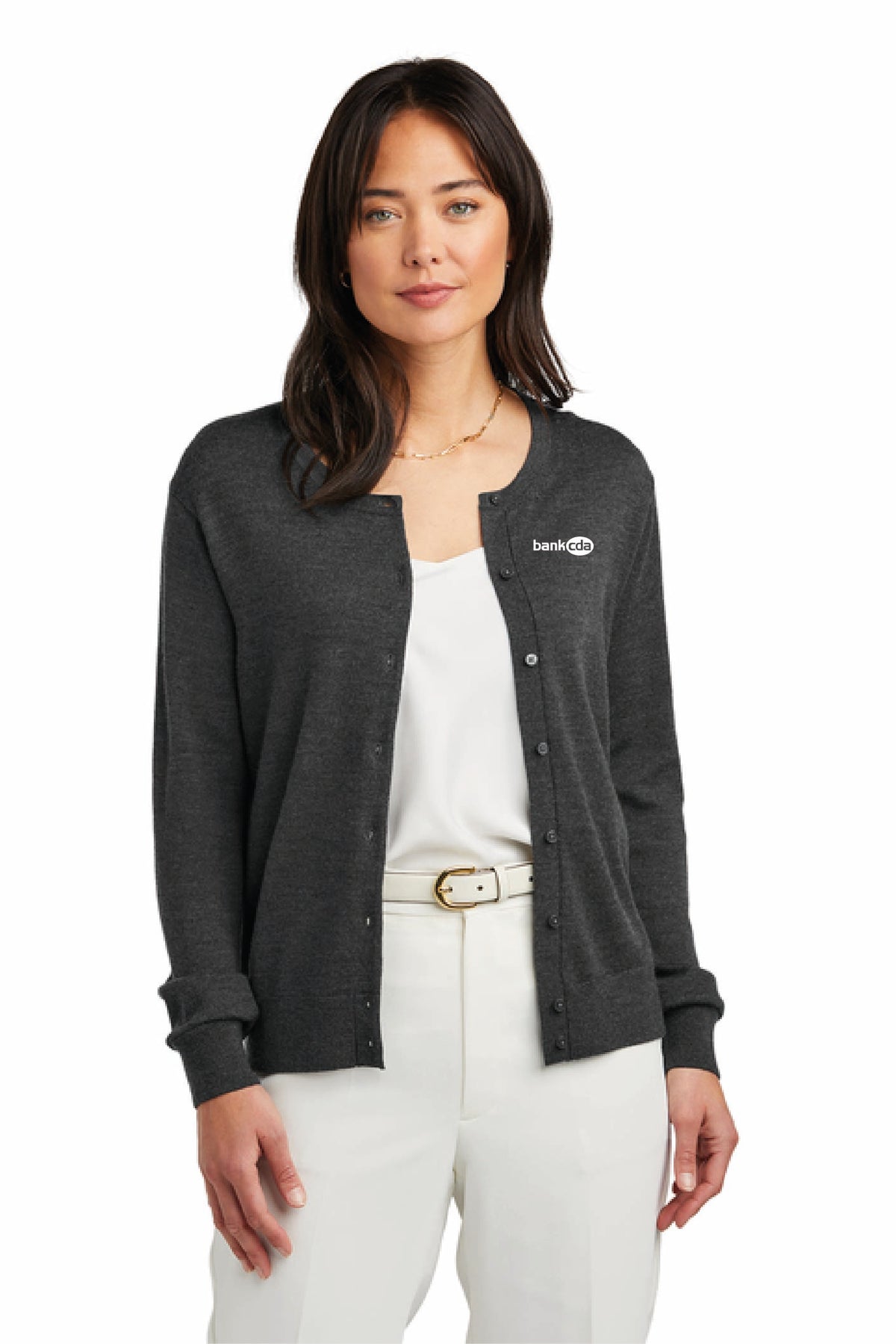 BB18413 - Brooks Brothers Women's Washable Merino Cardigan Sweater - BankCDA - Logowear Store - Embroidery - #29162