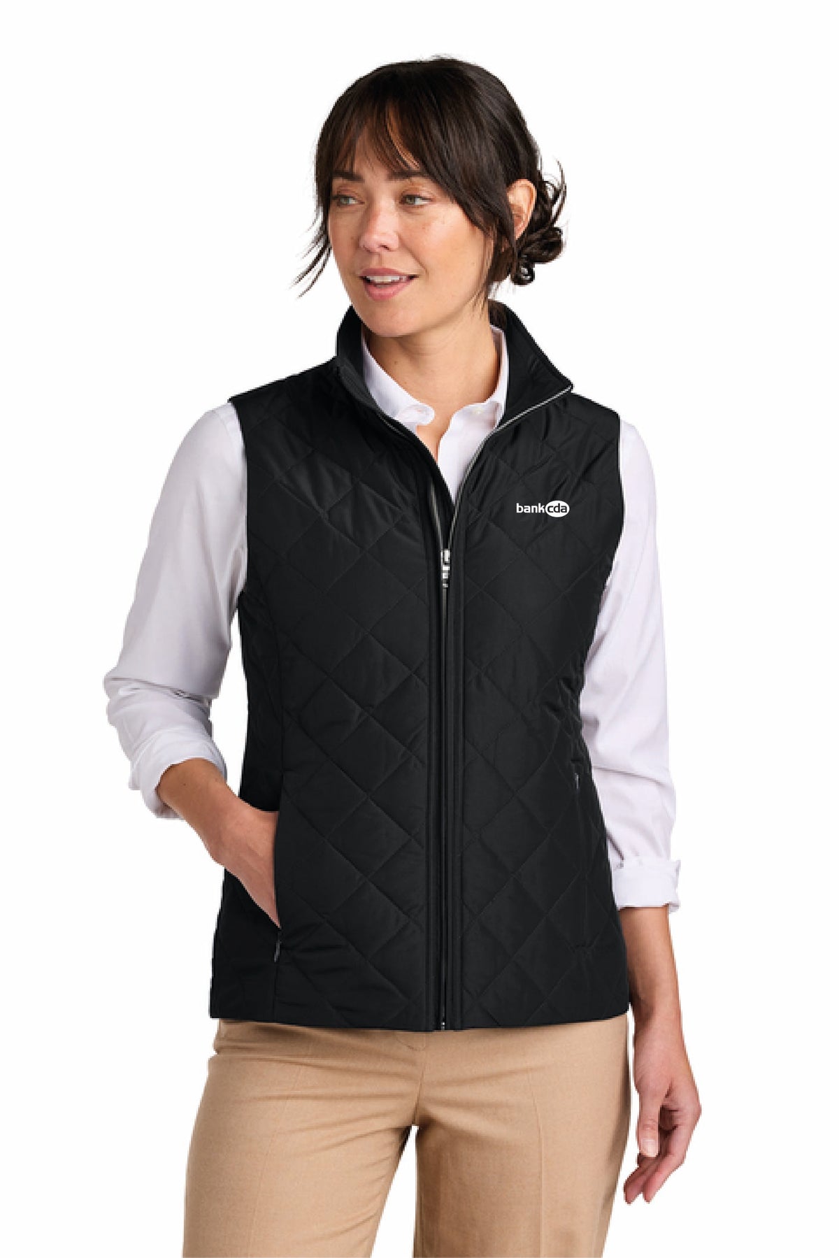 BB18603 - Brooks Brothers Women's Quilted Vest - BankCDA - Logowear Store - Embroidery - #29162