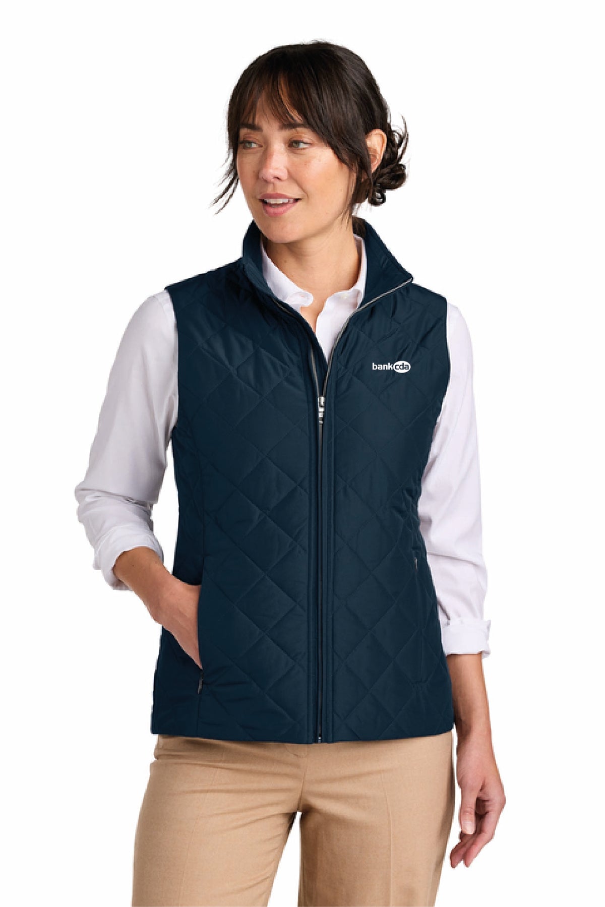 BB18603 - Brooks Brothers Women's Quilted Vest - BankCDA - Logowear Store - Embroidery - #29162