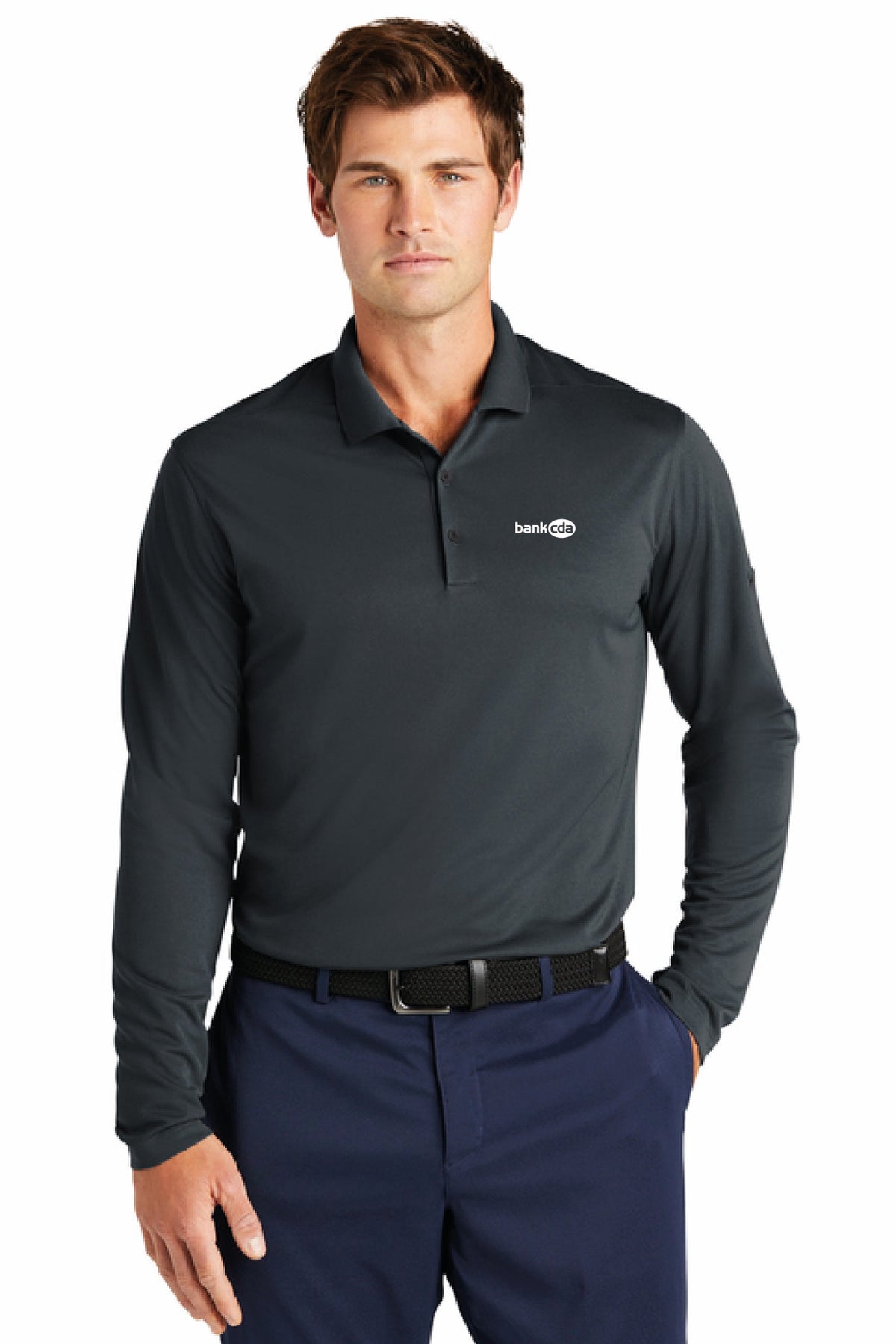 NKDC2104 - Nike Dri-FIT Micro Pique 2.0 Long Sleeve Polo - BankCDA - Logowear Store - Embroidery - #29162