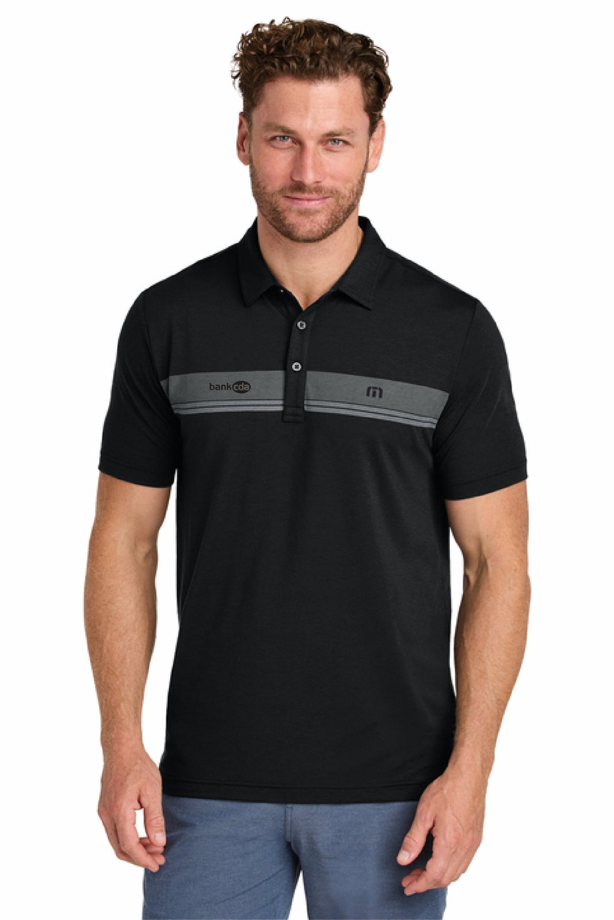 TMA41462 - TravisMathew Glenview Stripe Polo - BankCDA - Logowear Store - Embroidery - #29162