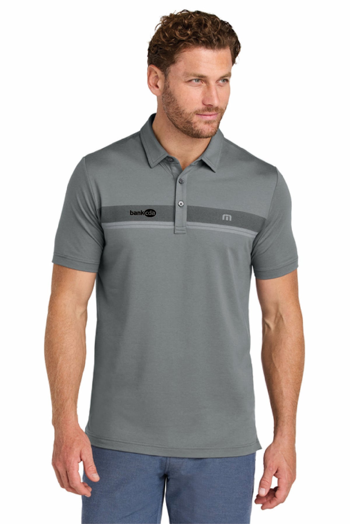 TMA41462 - TravisMathew Glenview Stripe Polo - BankCDA - Logowear Store - Embroidery - #29162