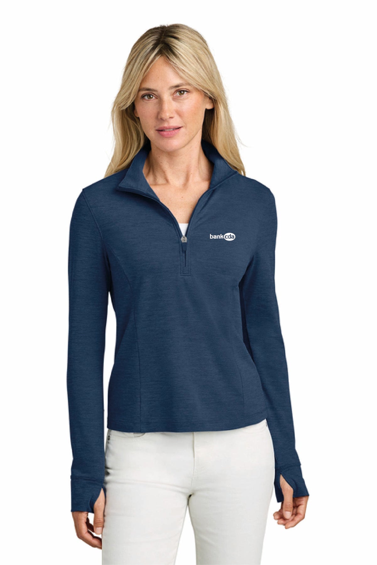 TMA42778 - TravisMathew Women's Onward 1/2-Zip - BankCDA - Logowear Store - Embroidery - #29162