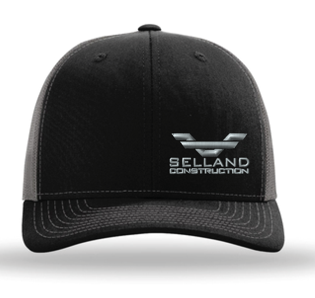 112 - Richardson Trucker Cap - Selland Construction - Logowear Store - Embroidery - #29632