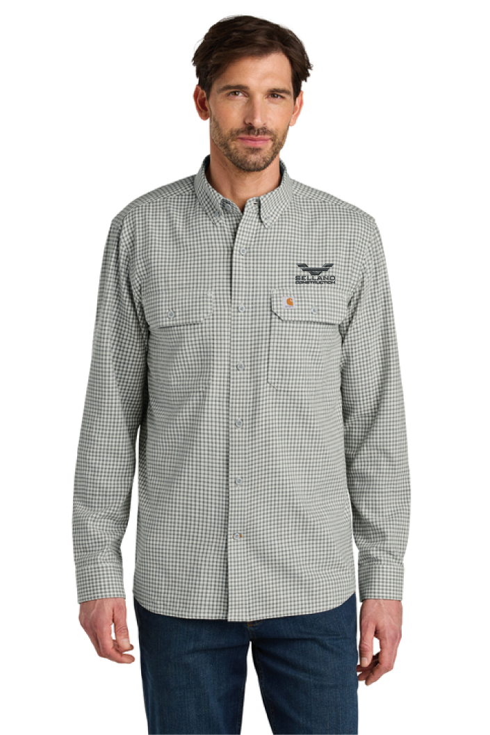 CT107109 - Carhartt Rugged Flex Plaid Long Sleeve Shirt - Selland Construction - Logowear Store - Embroidery - #29632