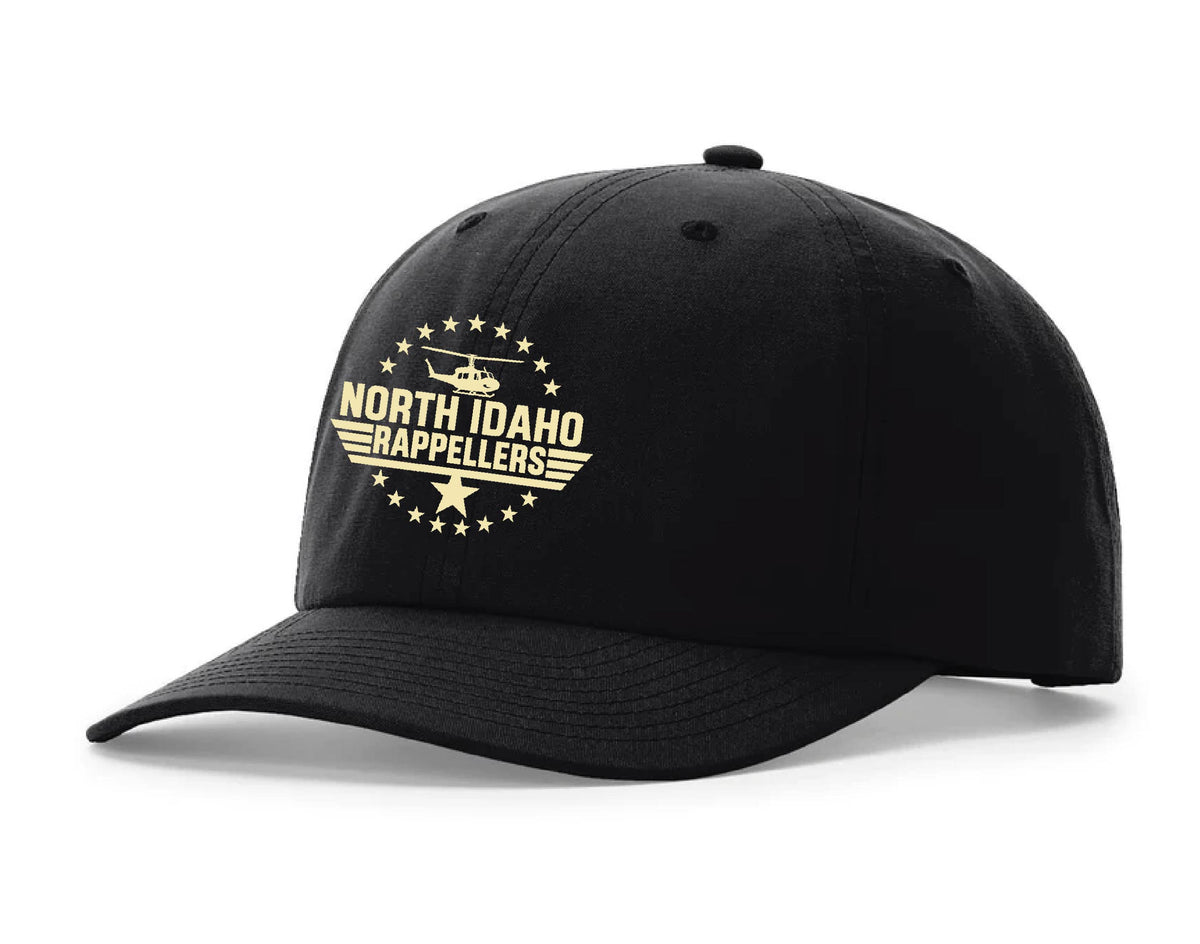 262 - Relaxed 6 Panel Snapback - North Idaho Rappel Crew - Helicopter design - Order Collection Store - Embroidery - #29222