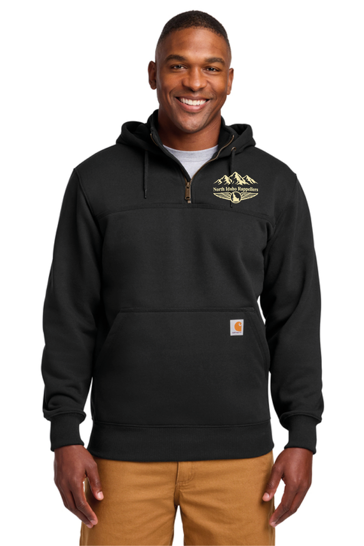 CT100617 - Carhartt Rain Defender Paxton Heavyweight Hooded Zip Mock Sweatshirt - North Idaho Rappel Crew - Order Collection Store - Screen Print - #29222