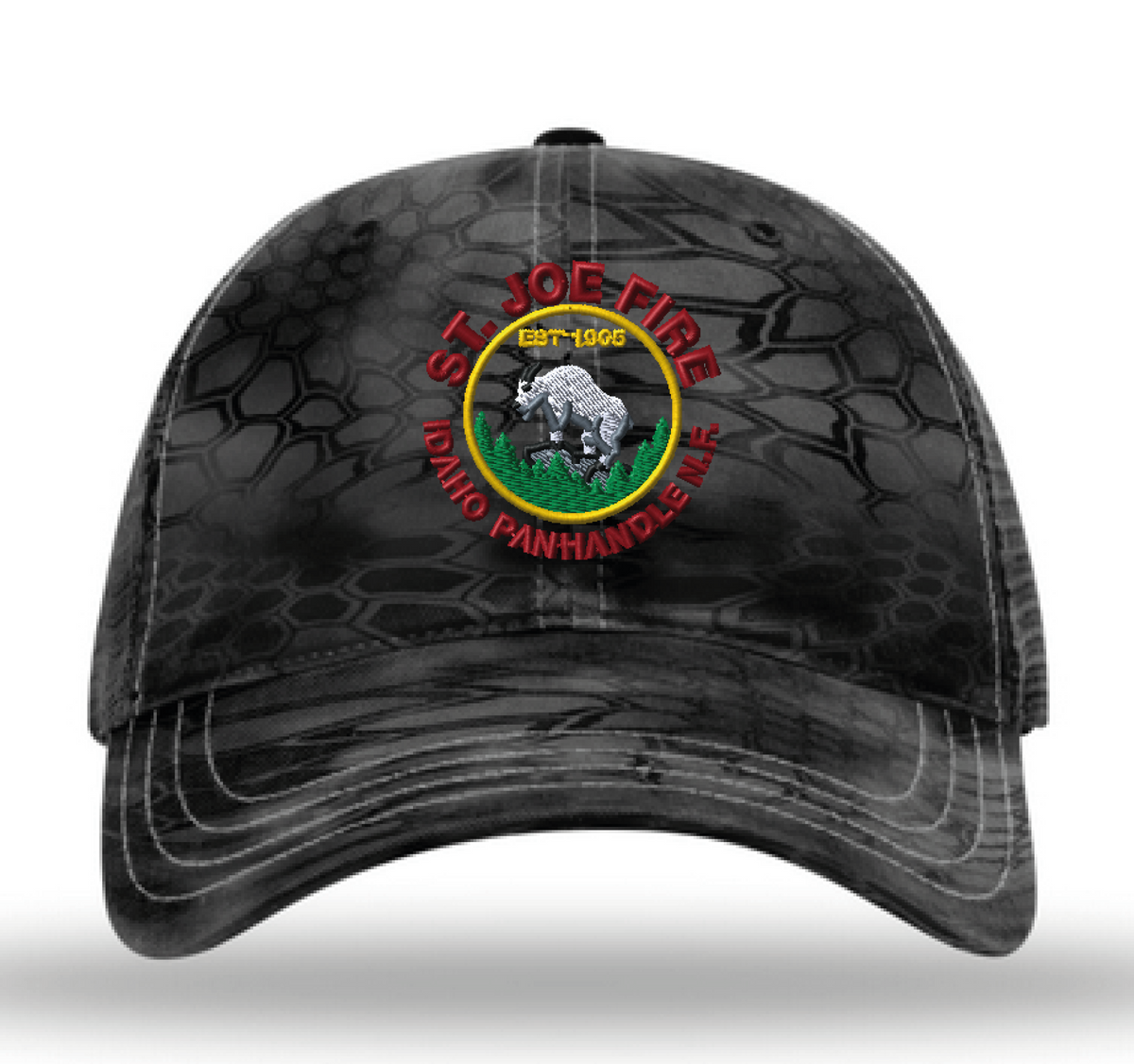 111P - Richardson - Garment Washed Printed Trucker Cap - St. Joe Fire - Logowear Store - Embroidery - #29319