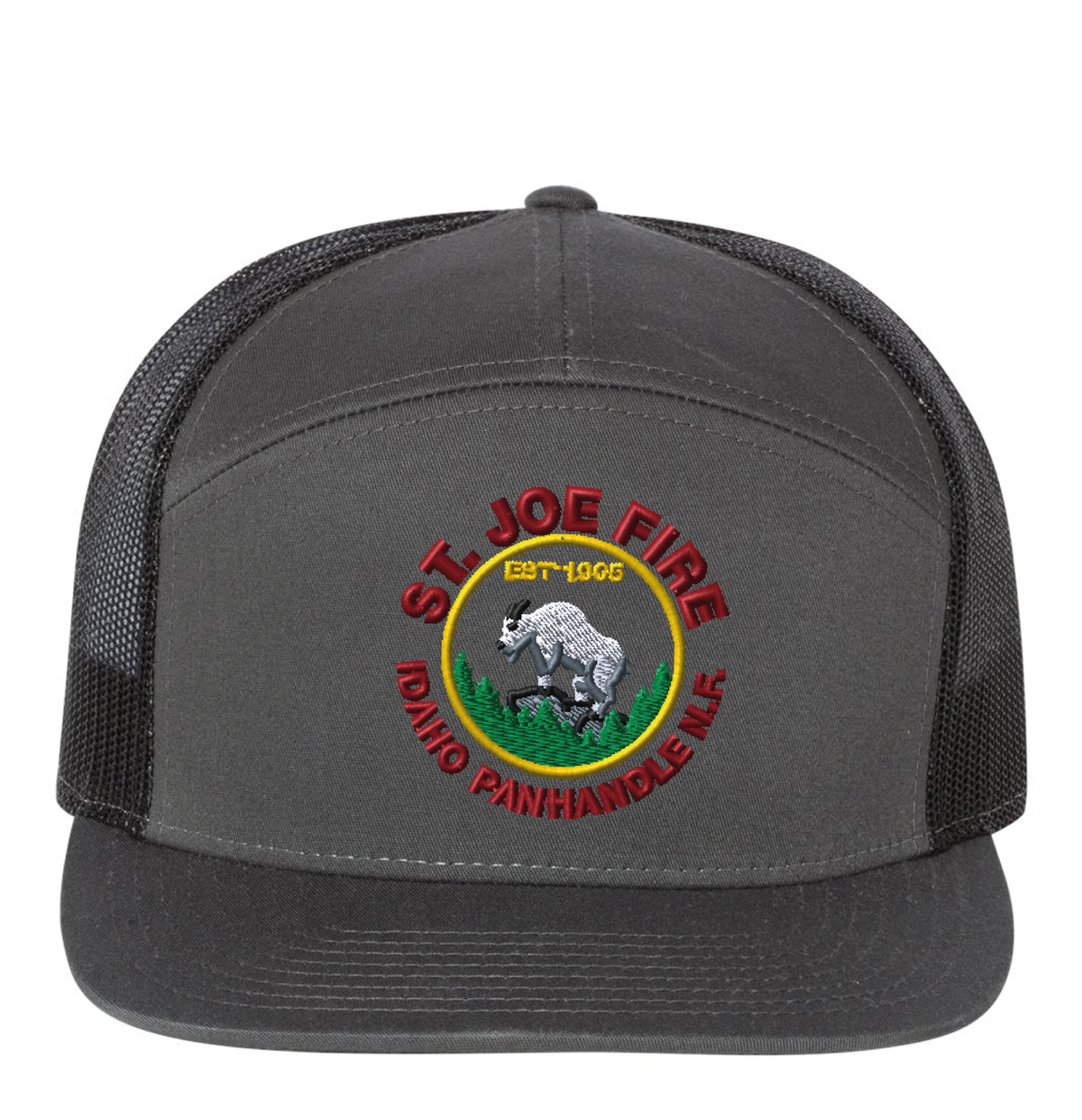 168 - Richardson - Seven-Panel Trucker Cap - St. Joe Fire - Logowear Store - Embroidery - #29319