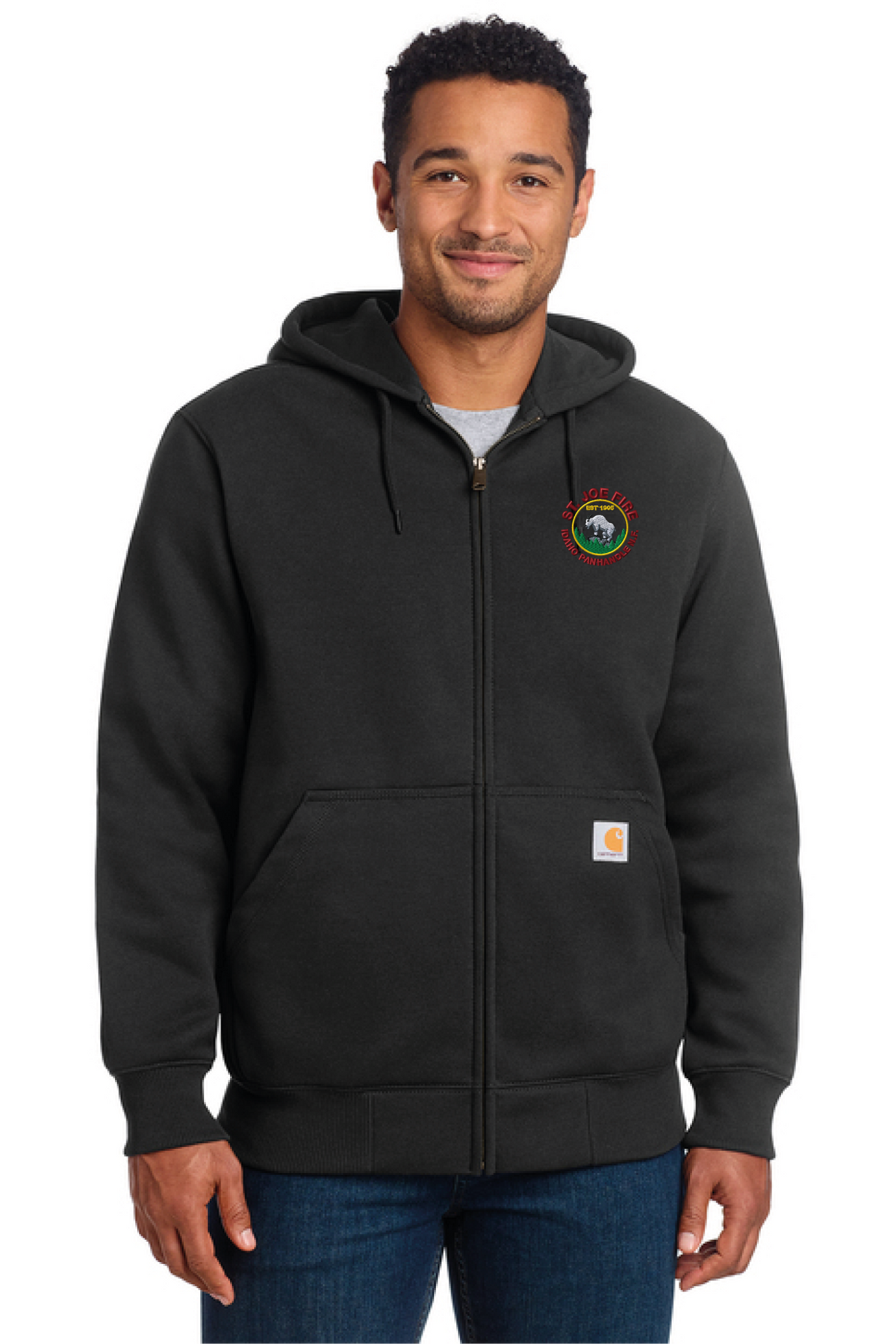 CT100614 - Carhartt Rain Defender Paxton Heavyweight Hooded Zip-Front Sweatshirt - St. Joe Fire - Logowear Store - Embroidery - #29319