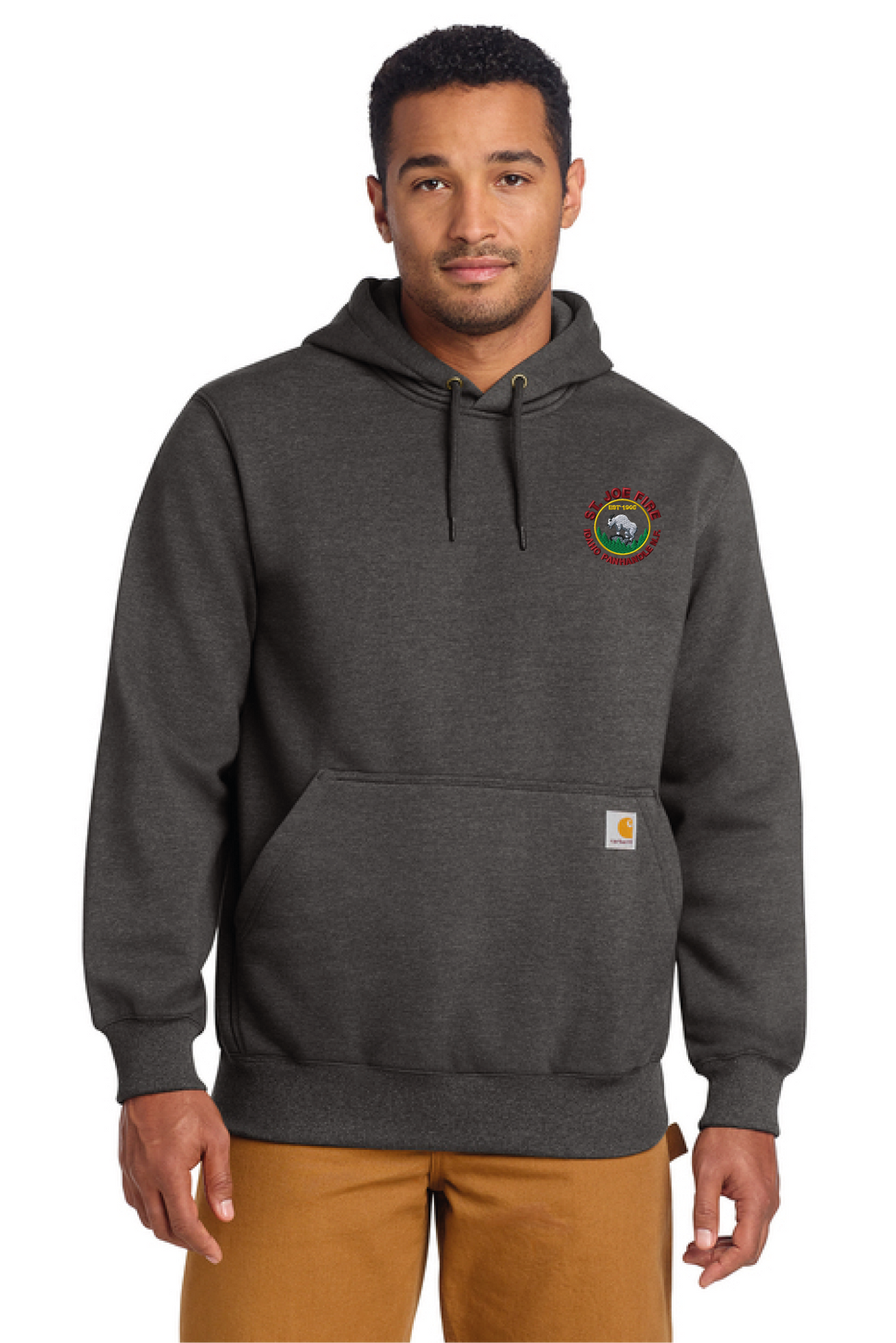 CT100615 - Carhartt Rain Defender Paxton Heavyweight Hooded Sweatshirt - St. Joe Fire - Logowear Store - Embroidery - #29319