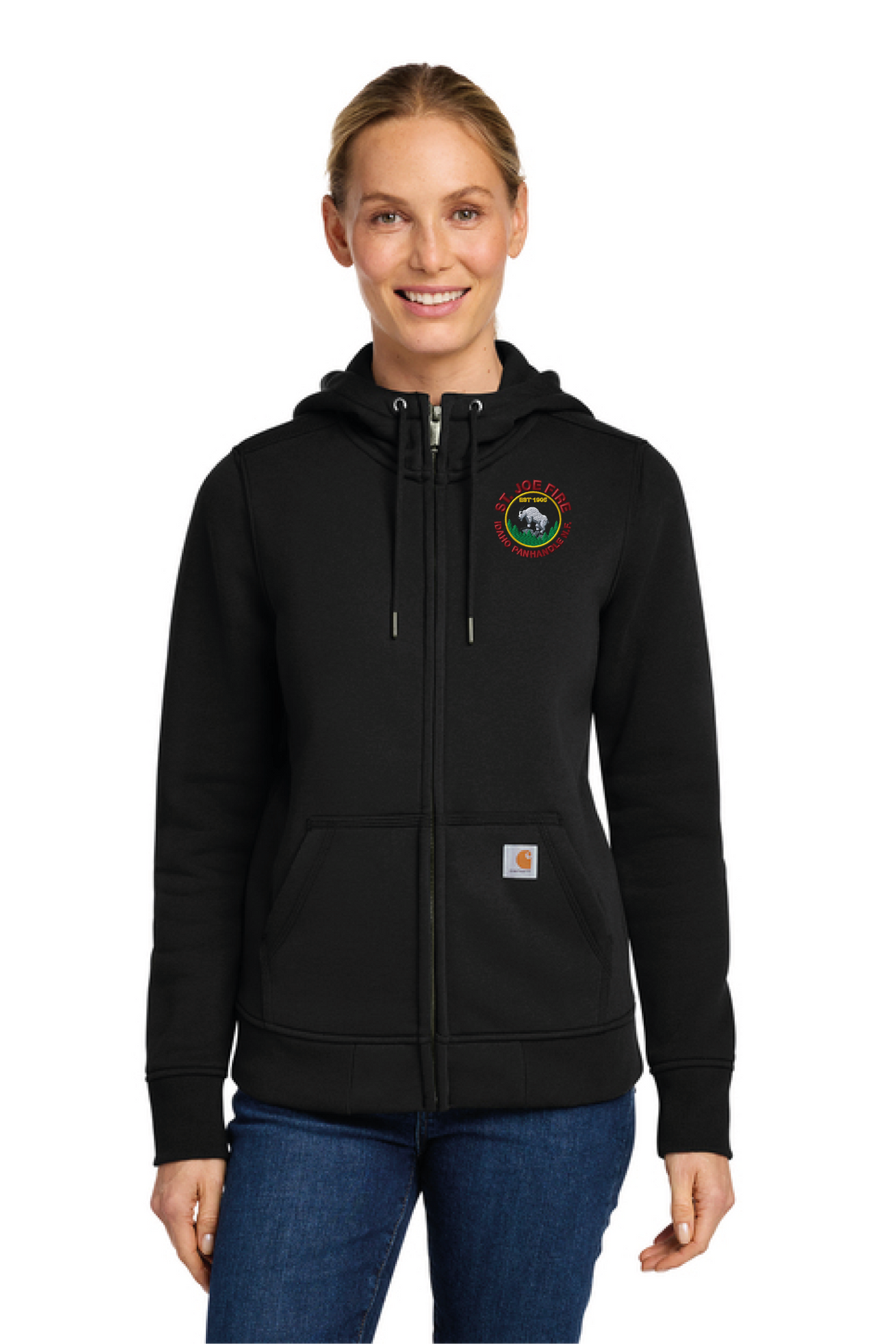 CT102788 - Carhartt Women's Clarksburg Full-Zip Hoodie - St. Joe Fire - Logowear Store - Embroidery - #29319