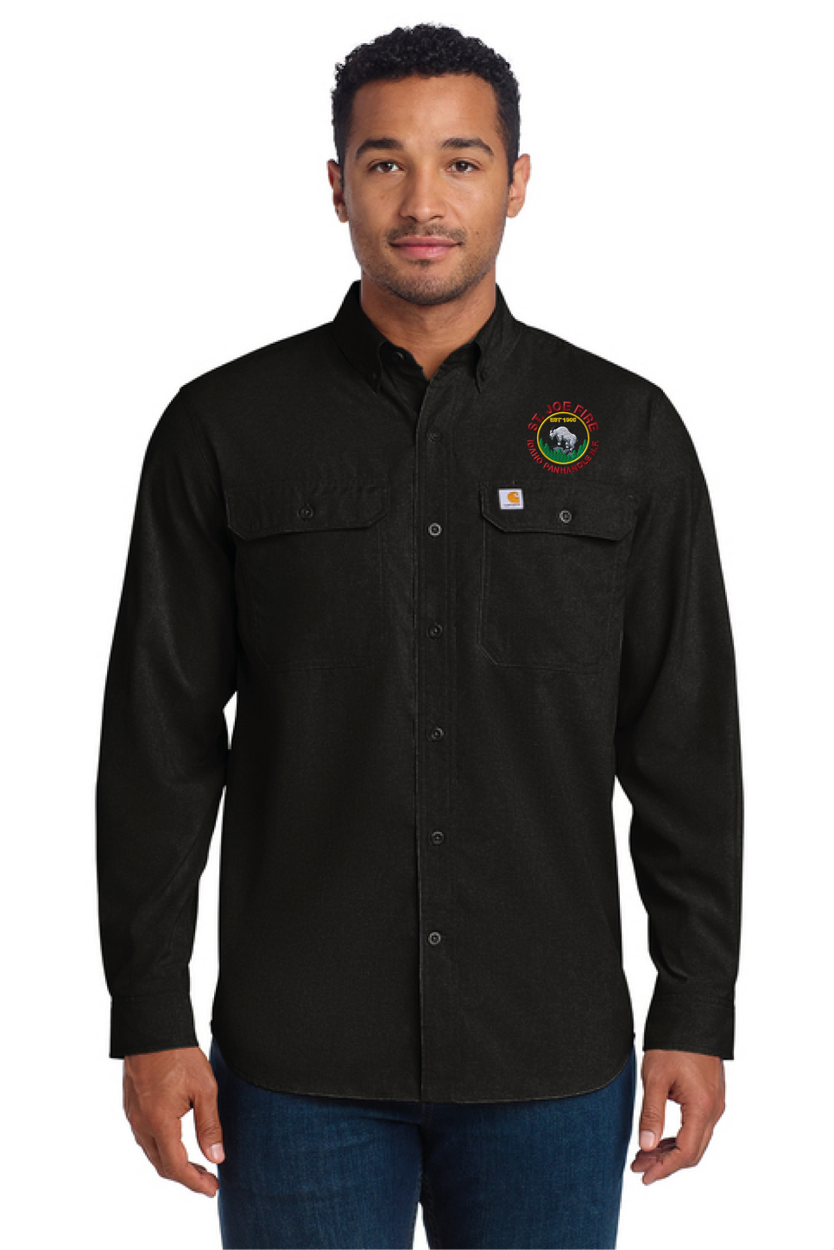 CT105291 - Carhartt Force Solid Long Sleeve Shirt - St. Joe Fire - Logowear Store - Embroidery - #29319