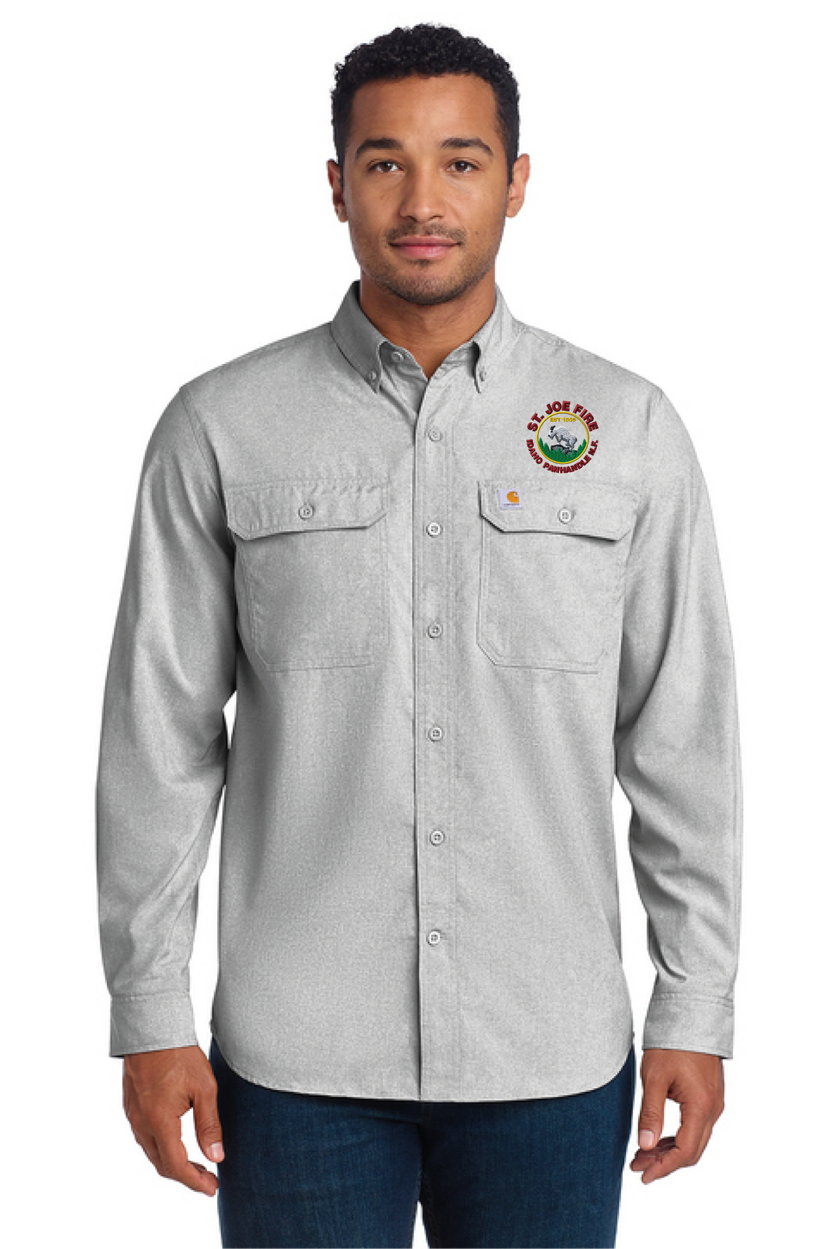 CT105291 - Carhartt Force Solid Long Sleeve Shirt - St. Joe Fire - Logowear Store - Embroidery - #29319