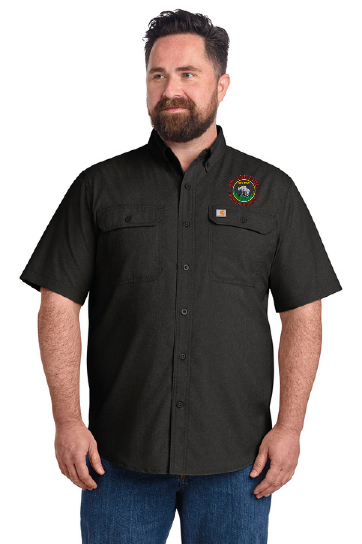 CT105292 - Carhartt Force Solid Short Sleeve Shirt - St. Joe Fire - Logowear Store - Embroidery - #29319