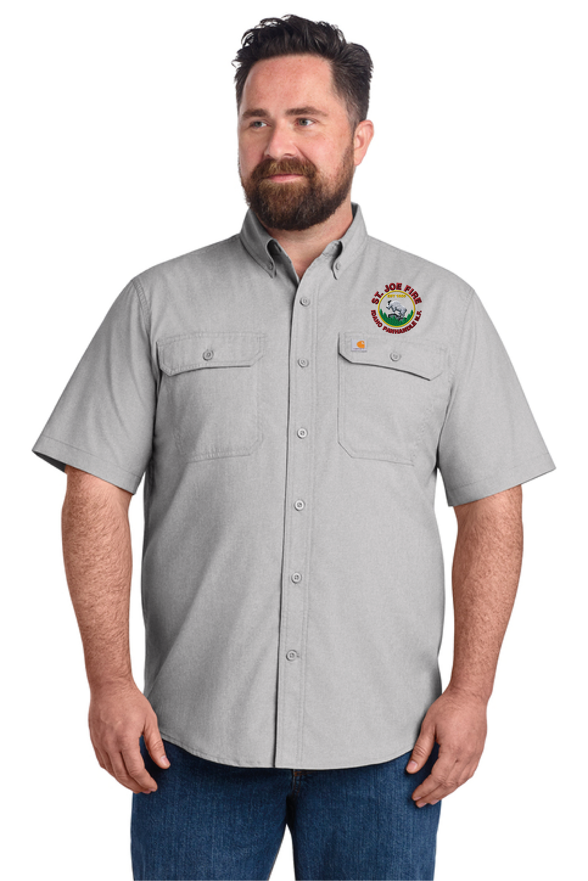 CT105292 - Carhartt Force Solid Short Sleeve Shirt - St. Joe Fire - Logowear Store - Embroidery - #29319