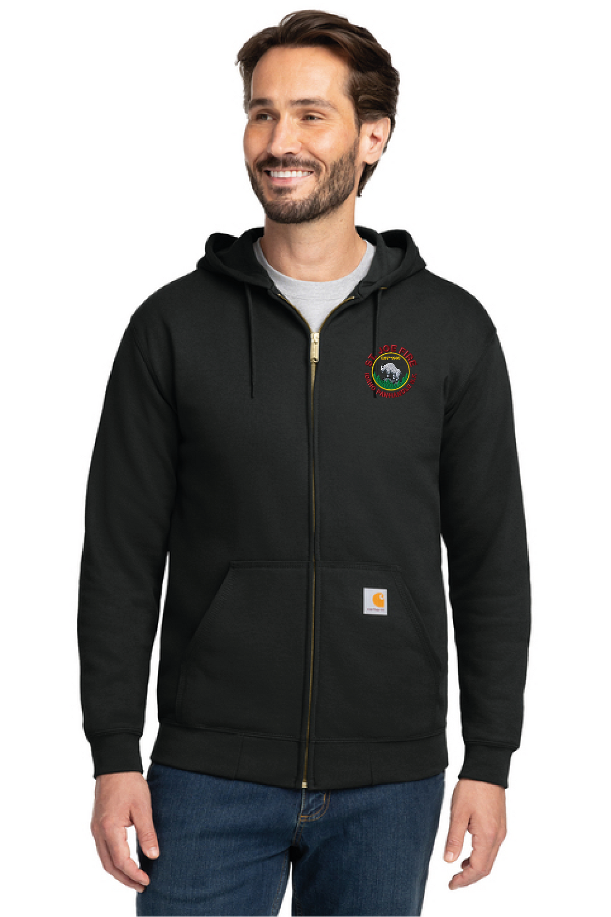 CTK122 - Carhartt Midweight Hooded Zip-Front Sweatshirt - St. Joe Fire - Logowear Store - Embroidery - #29319