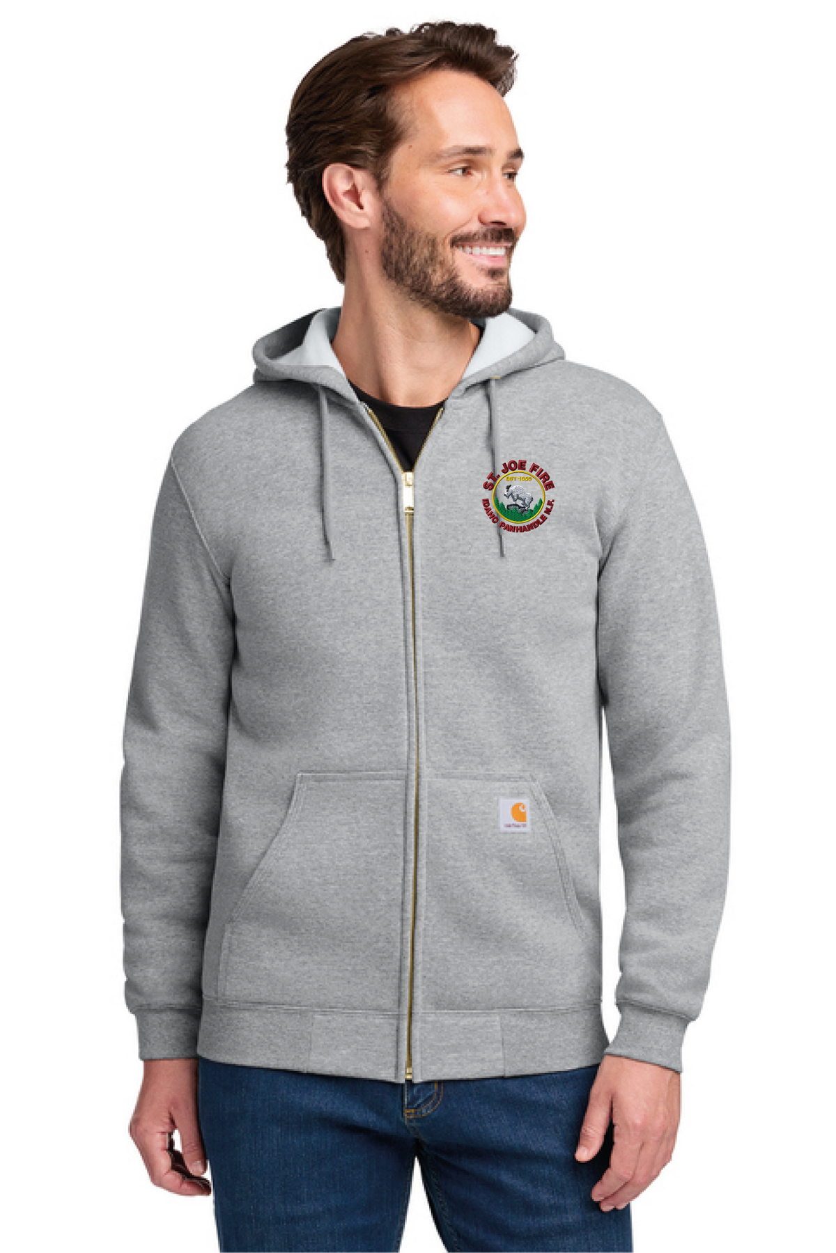 CTK122 - Carhartt Midweight Hooded Zip-Front Sweatshirt - St. Joe Fire - Logowear Store - Embroidery - #29319