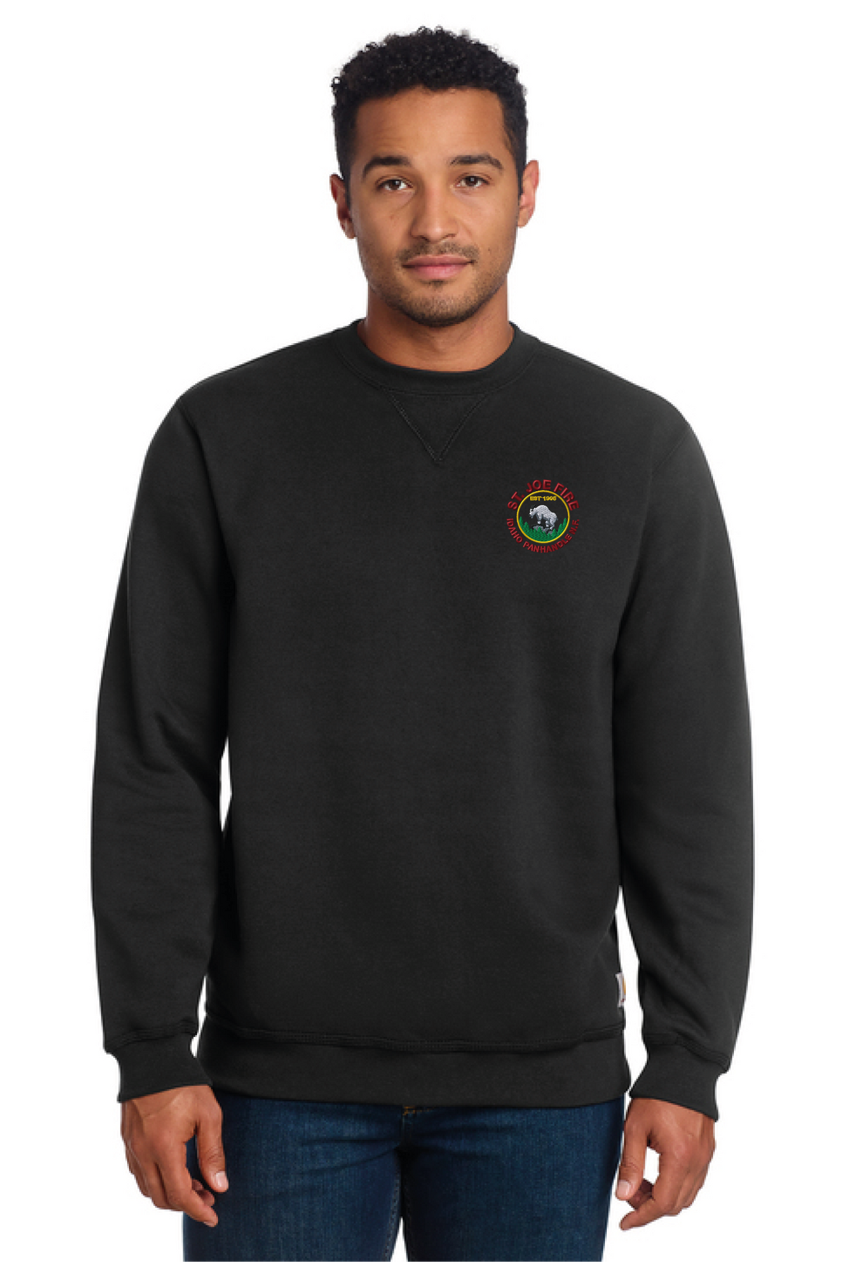 CTK124 - Carhartt Midweight Crewneck Sweatshirt - St. Joe Fire - Logowear Store - Embroidery - #29319