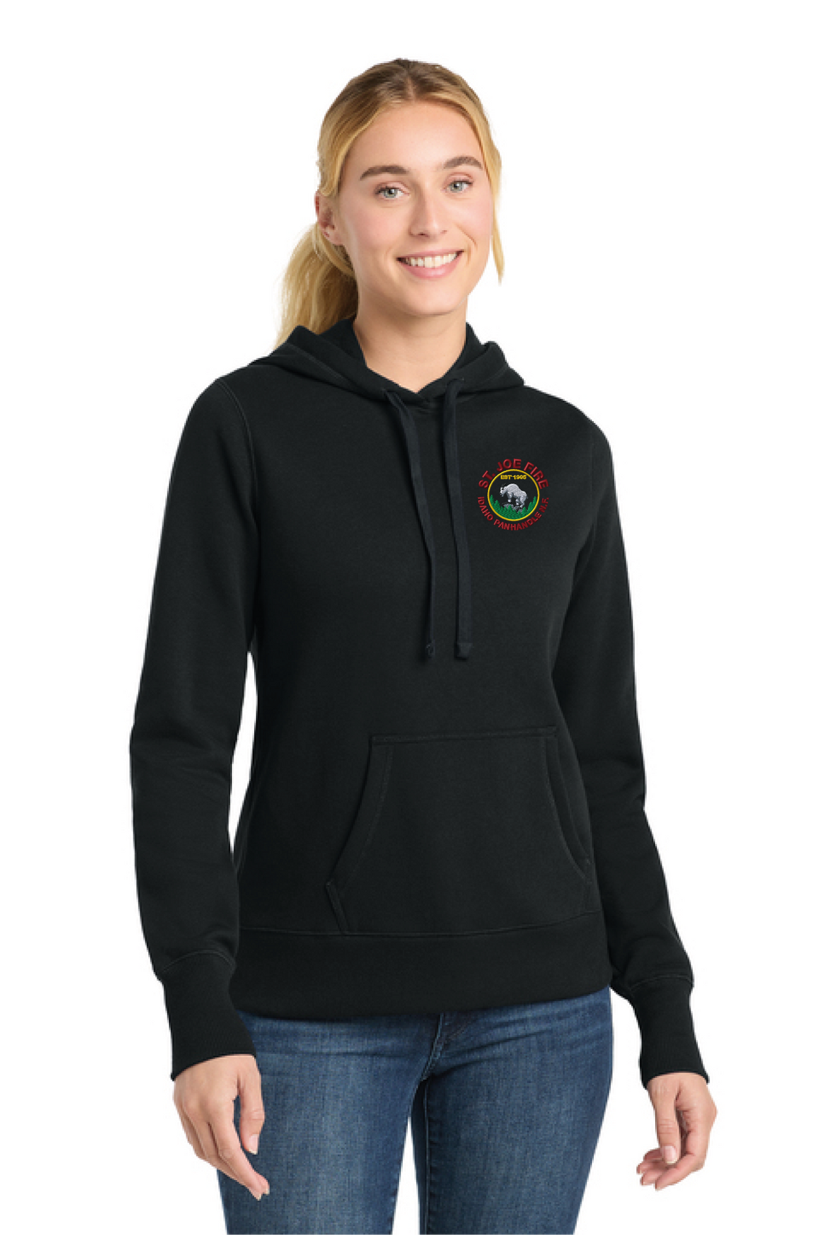 LST254 - Sport-Tek Women's Pullover Hooded Sweatshirt - St. Joe Fire - Logowear Store - Embroidery - #29319