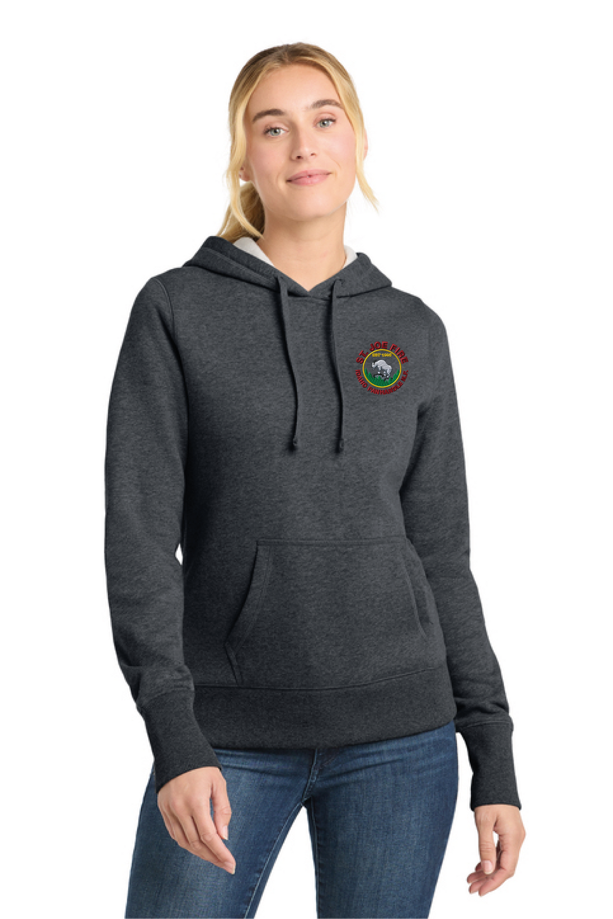 LST254 - Sport-Tek Women's Pullover Hooded Sweatshirt - St. Joe Fire - Logowear Store - Embroidery - #29319